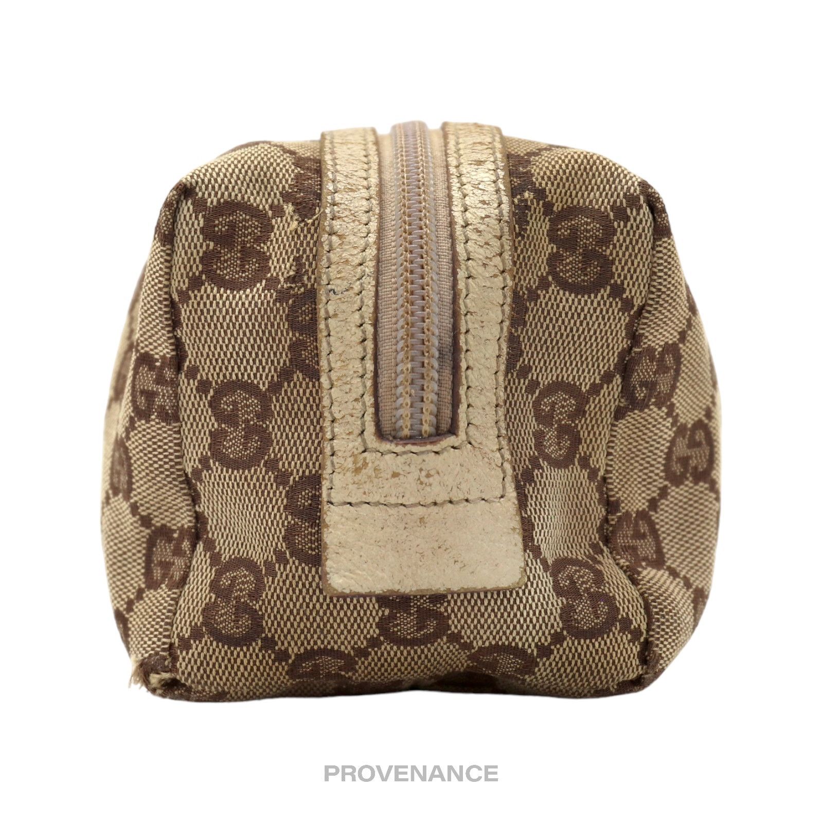 Gucci 🔴 Gucci GG Canvas Zip Pouch - Brown Ivory Size ONE SIZE - 6 Thumbnail