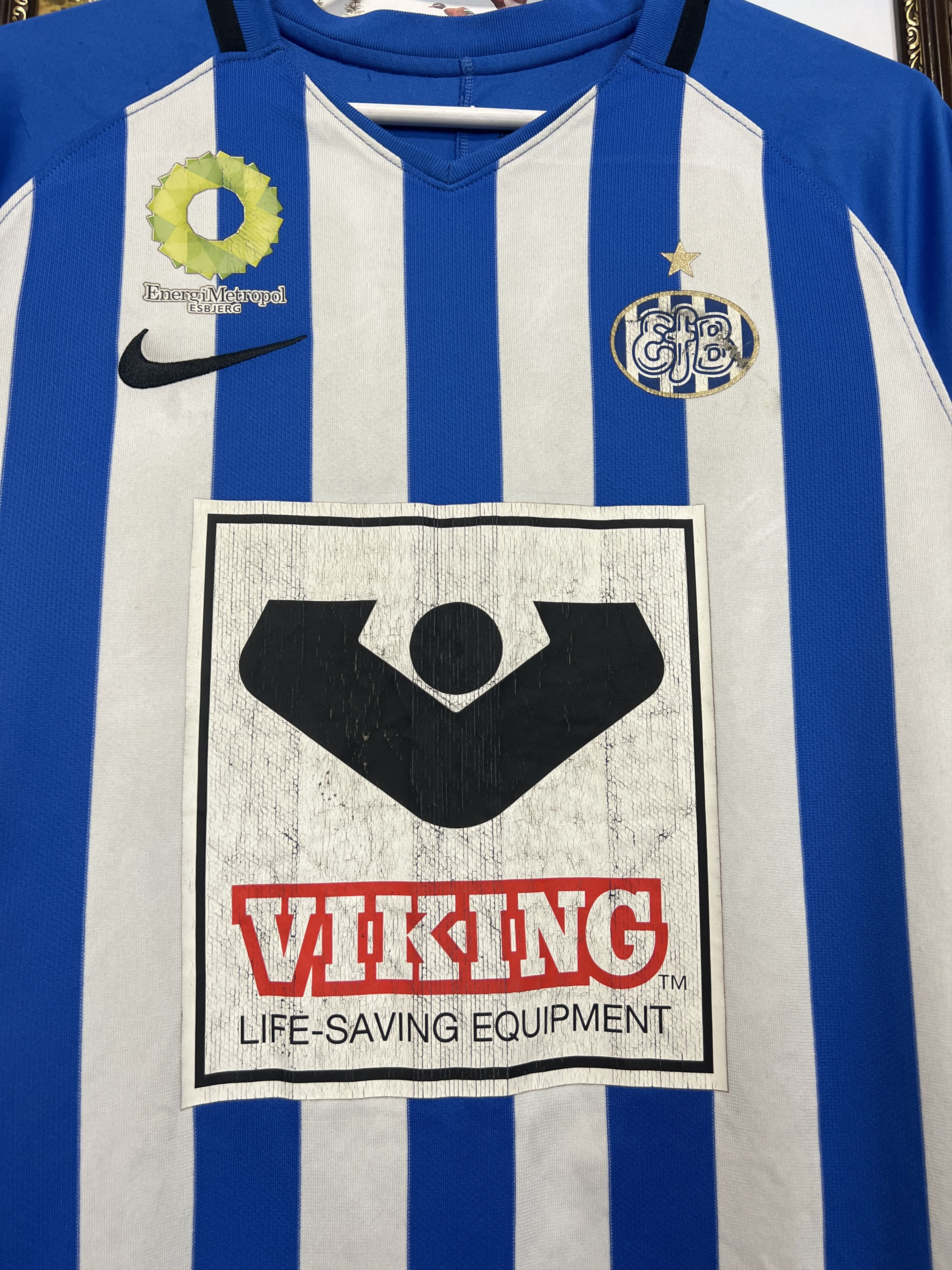 Nike Esbjerg Home football shirt Player Issue Jersey Moesgaard Size US M / EU 48-50 / 2 - 3 Thumbnail