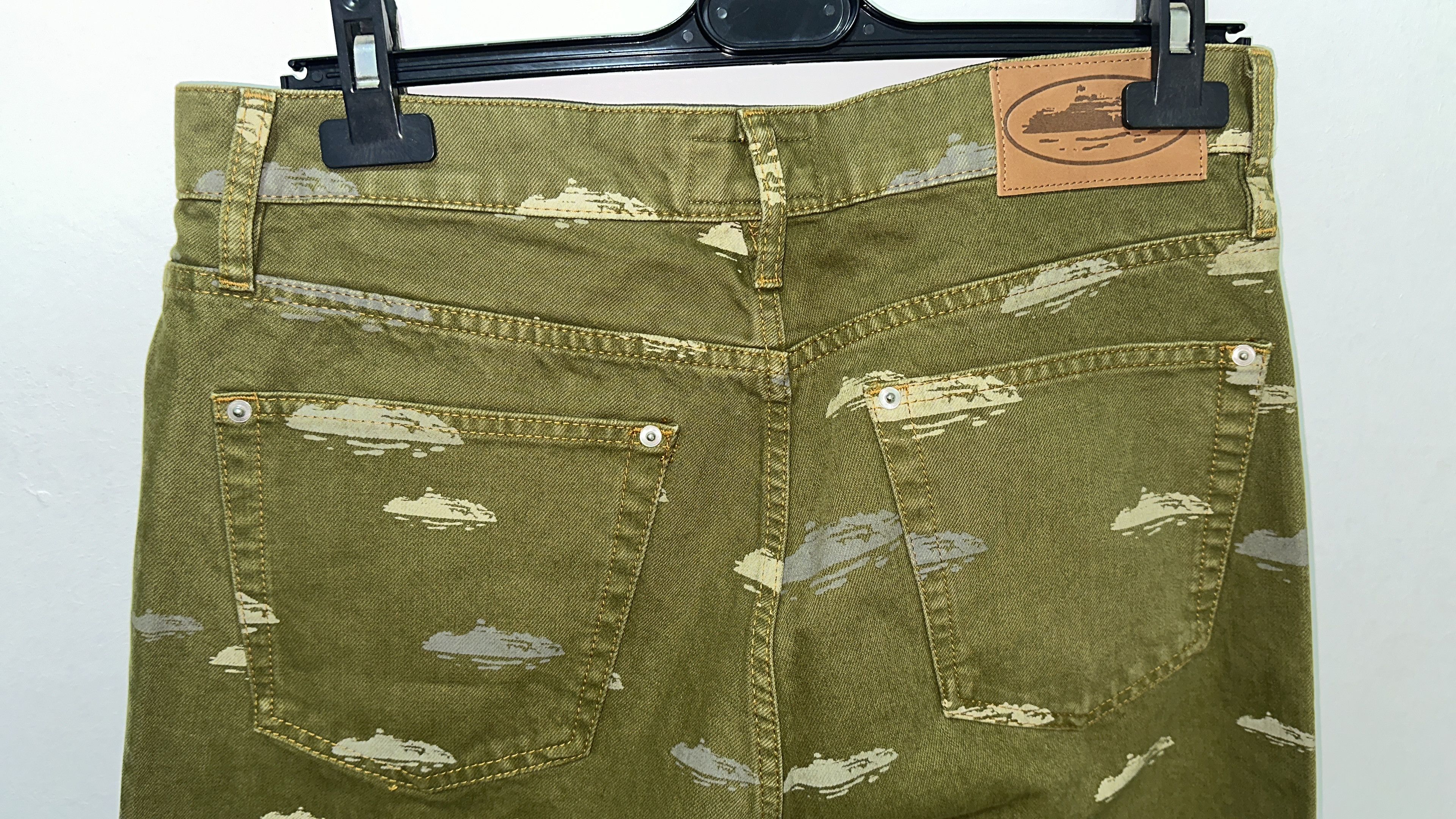 Corteiz Corteiz FW23 Alcatraz Pattern Denim Jeans Khaki Large Size US 34 / EU 50 - 4 Thumbnail