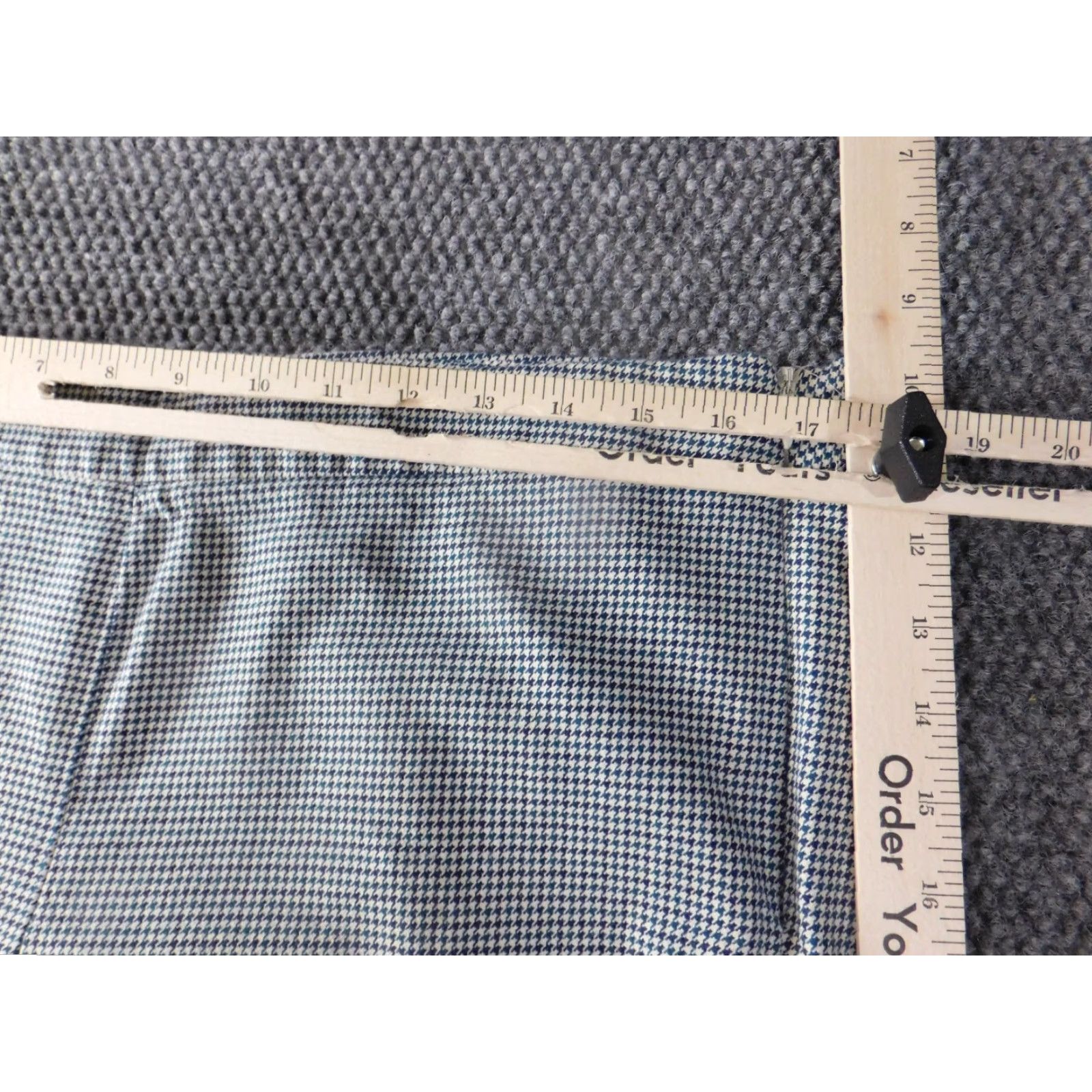 Talbots Talbots Pants Women 12 Blue Plaid Chino Straight Classic Stretch Casual Knit Size 24" / US 00 / IT 34 - 4 Thumbnail