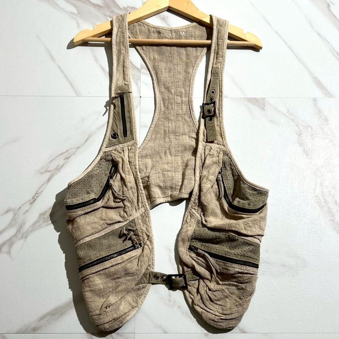 14th Addiction 14th Addiction Linen Sheepskin Vest Size US M / EU 48-50 / 2 - 1 Thumbnail