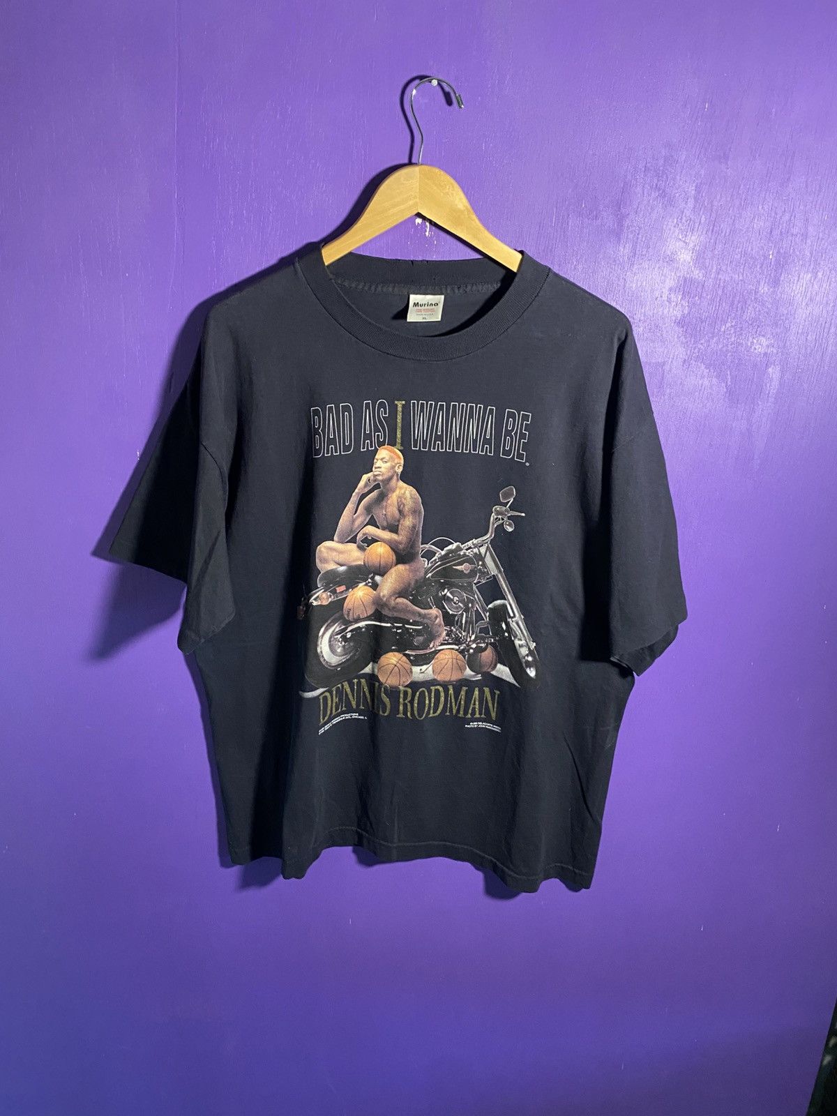 Other Vintage 1996 Dennis Rodman bad as i wanna be t-shirt Size US XL / EU 56 / 4 - 1 Thumbnail