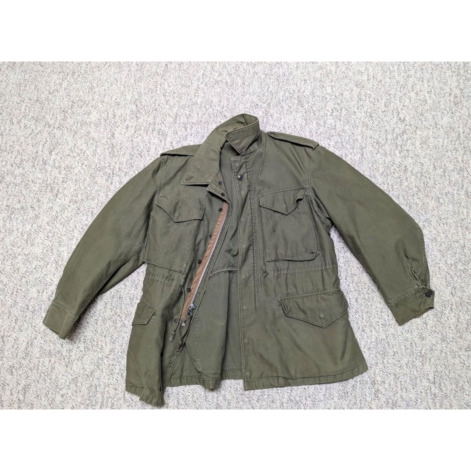 Vintage VINTAGE US ARMY M1943 40 Field Jacket Green Cotton M-43 Jacket Mens M White? Size US M / EU 48-50 / 2 - 2 Thumbnail