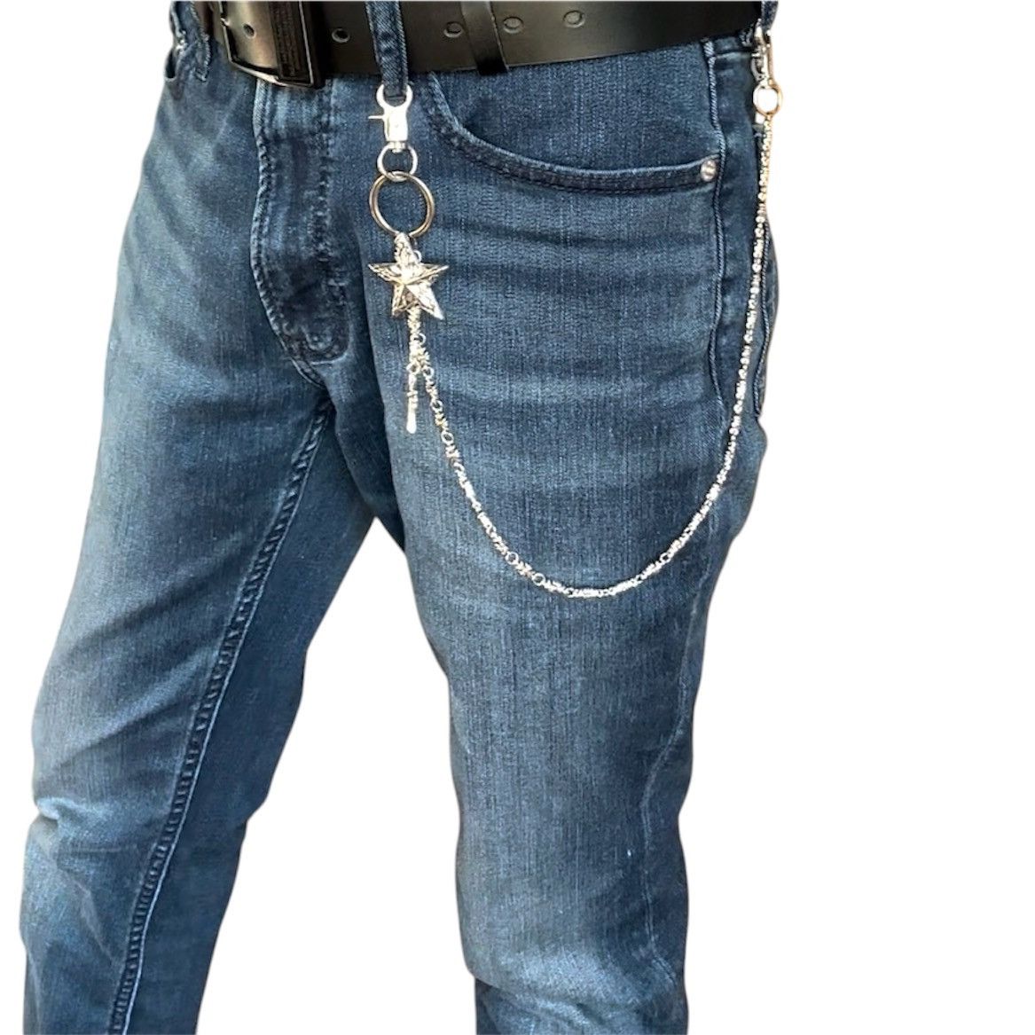 Other Pentagram Star Cross Pants Chain for Men Women,Jeans Chain Size ONE SIZE - 2 Thumbnail
