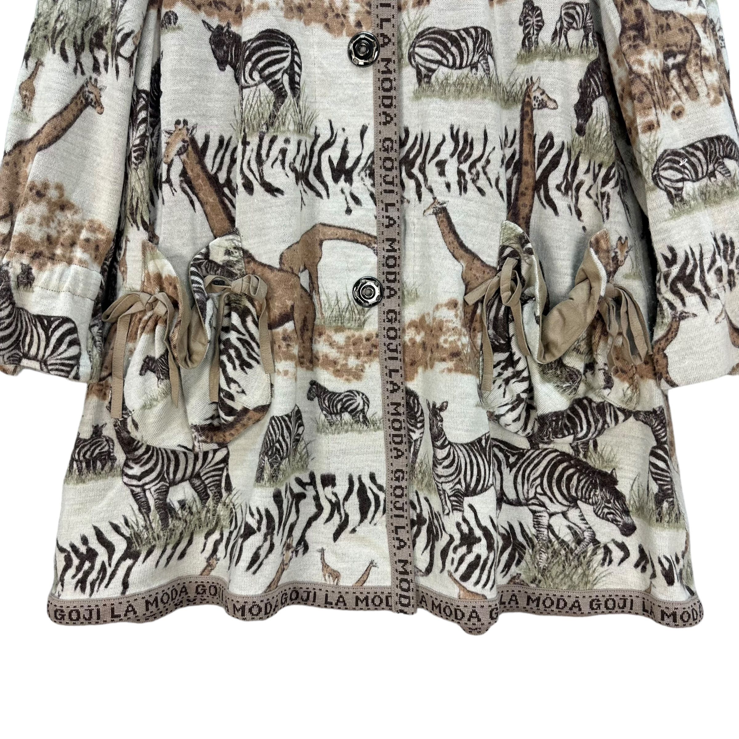 Japanese Brand GOJI LA MODA ANIMAL OVERPRINT LONG COAT JACKET #9003-47 Size XL / US 12-14 / IT 48-50 - 3 Thumbnail