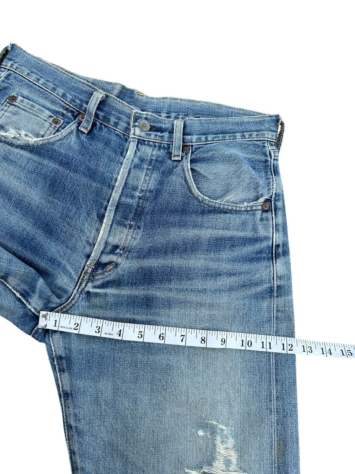 Kapital Vintage Levis Big E Selvedge Distressed Denim Jeans Size US 31 - 21 Thumbnail