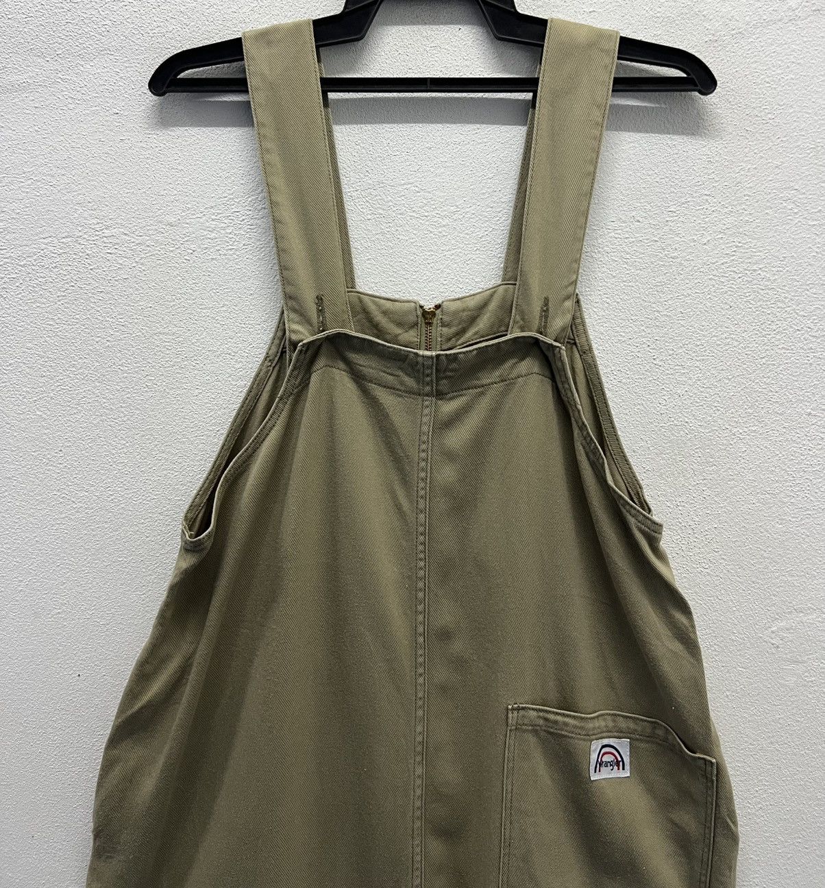 Vintage × Wrangler Vintage Wrangler x DRESKIP Khaki Cotton Overalls – Free Size Size US 42 / EU 58 - 4 Thumbnail