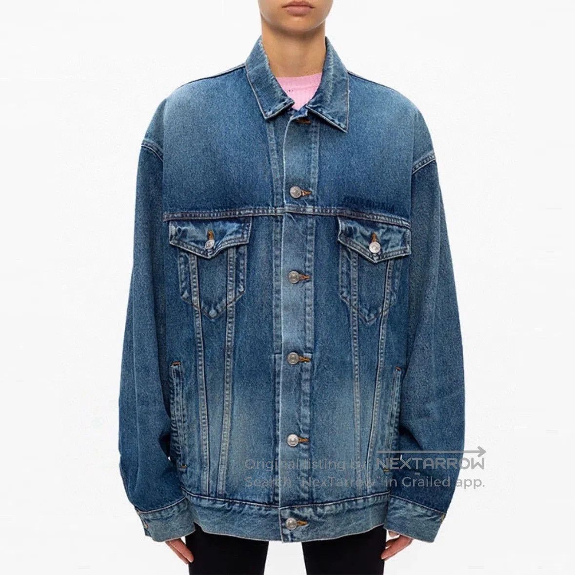 Balenciaga Balenciaga Denim Jacket with Embroidery. Size US M / EU 48-50 / 2 - 5 Thumbnail