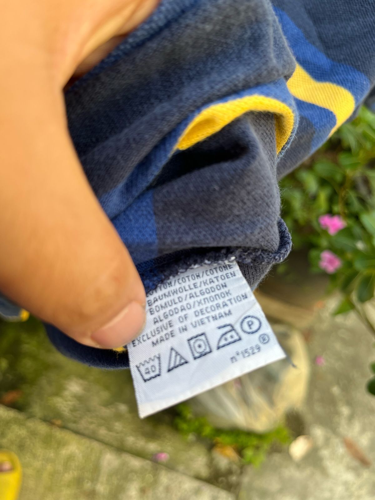 Polo Ralph Lauren × Vintage polo ralph lauren striped navy & yellow polo shirt Size US XL / EU 56 / 4 - 6 Thumbnail