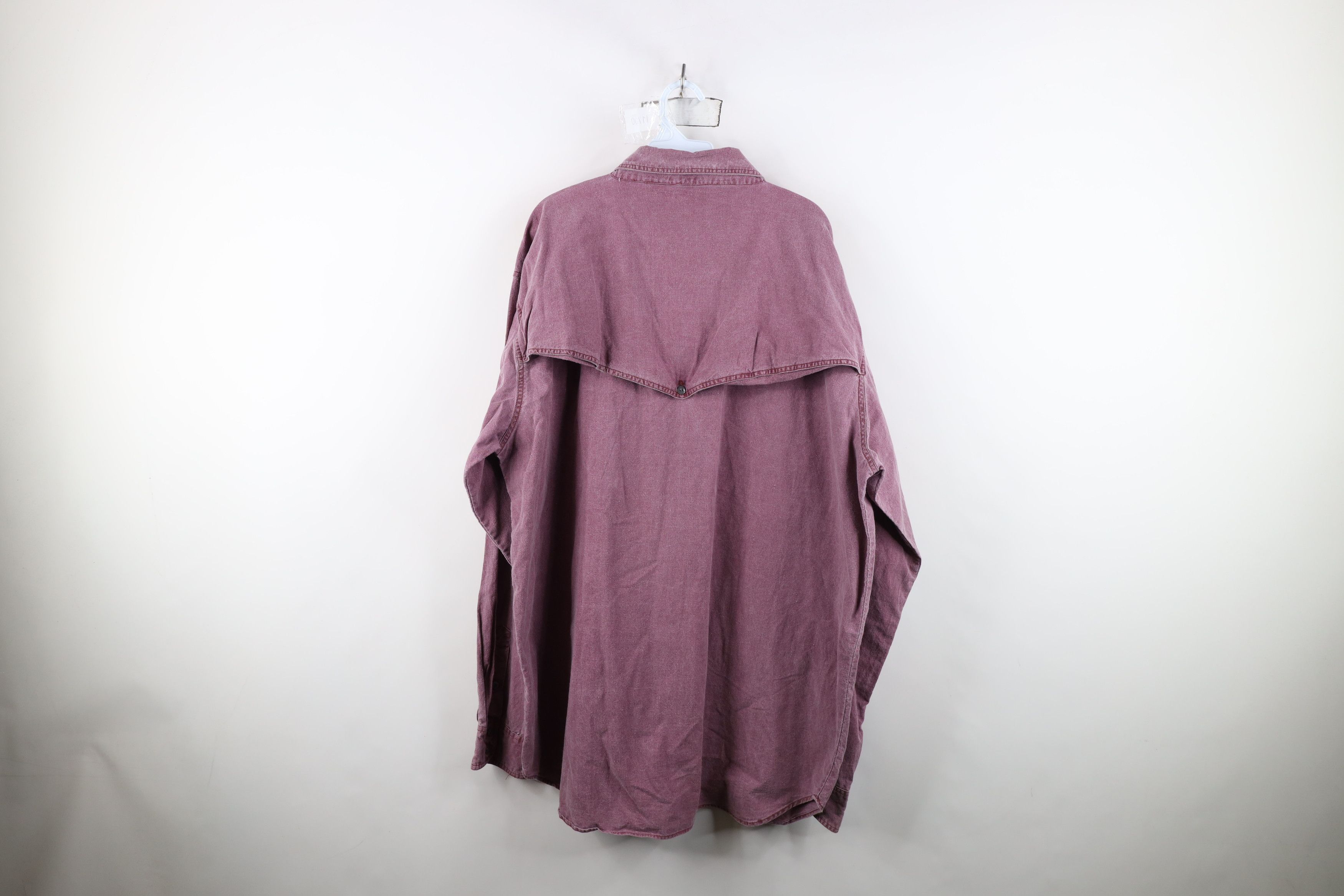 Vintage Vintage 90s Streetwear Western Duster Cowboy Button Shirt Size US XL / EU 56 / 4 - 11 Thumbnail