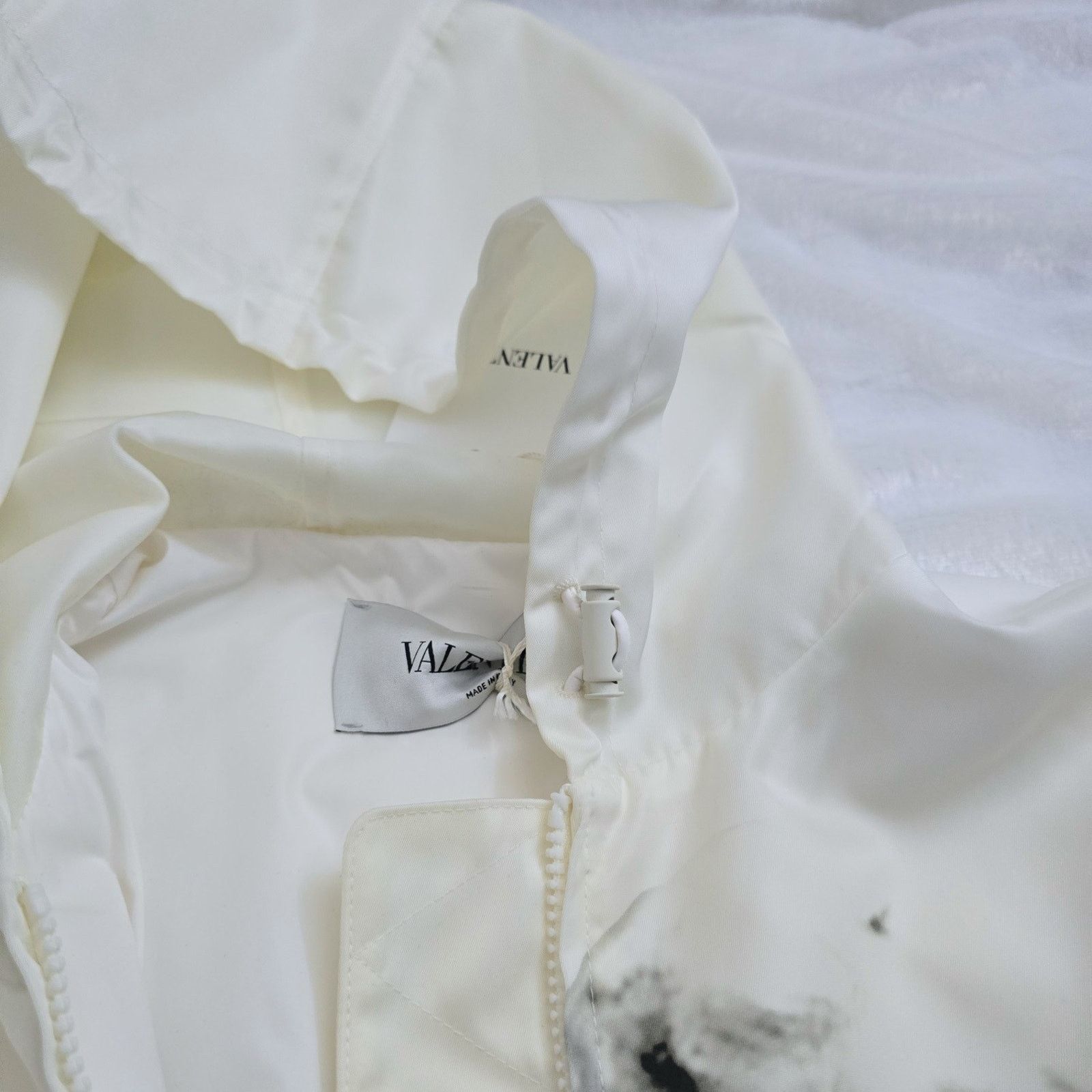 Valentino Valentino Artistic Graphic Satin Effect Hooded Jacket $3890 Size S / US 4 / IT 40 - 5 Thumbnail