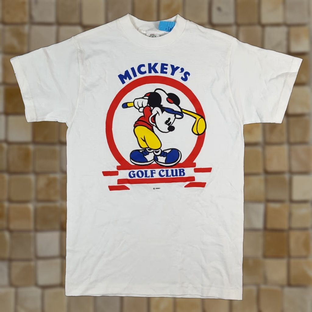 Etro Vintage Mickey Mouse Golf T-Shirt Men Small White Retro 90s Cartoon PGA Preppy Y2K USA Size US S / EU 44-46 / 1 - 1 Thumbnail