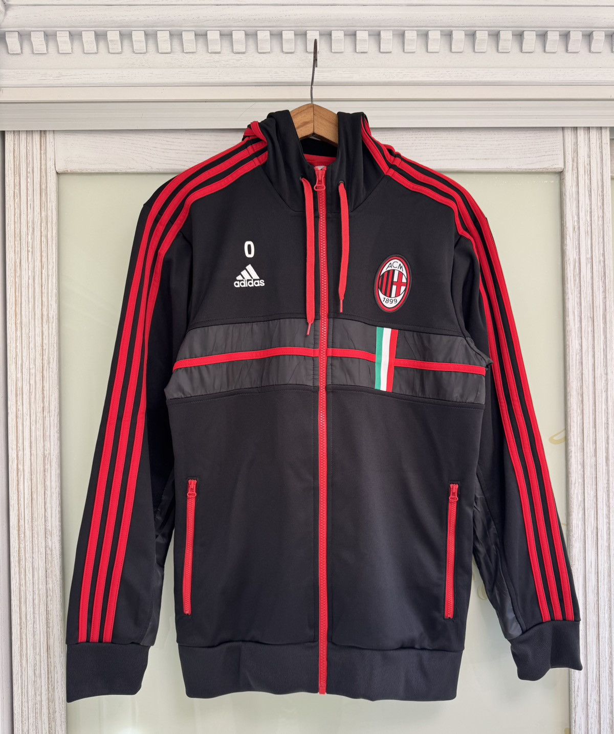 Adidas Milan 2012-2013 Soccer Track Jacket Football Jersey Shirt Size US M / EU 48-50 / 2 - 1 Thumbnail