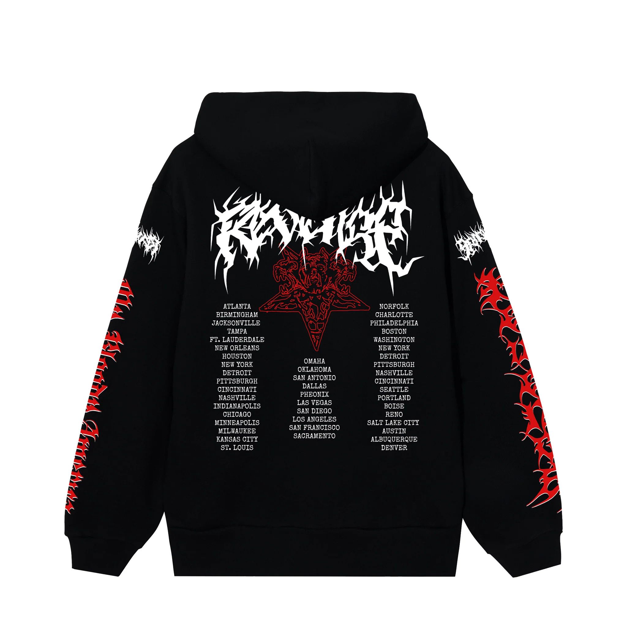 City Morgue × Revenge Revenge City Morgue Metal Hoodie Black Size Large 