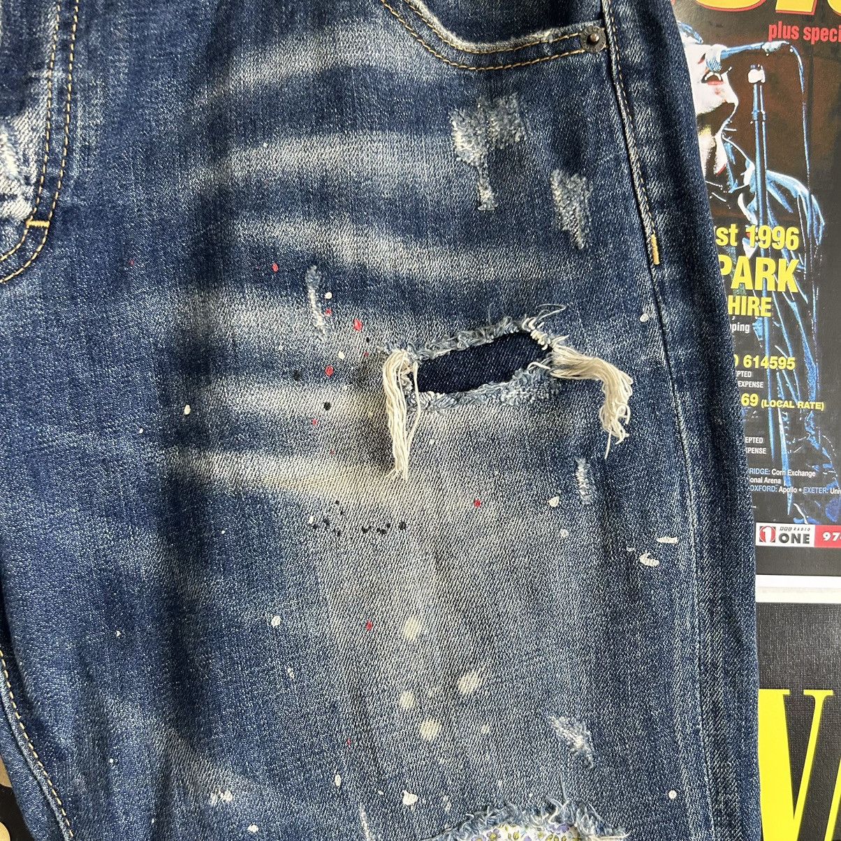 Dsquared2 Vintage Dsquared2 Paint Splash Patches Distressed Denim Size US 37 - 6 Thumbnail
