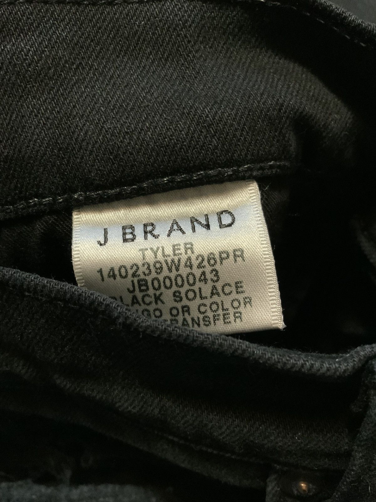 J Brand $198 J Brand Tyler Black Solace Distressed Slim Denim Jeans Size US 30 / EU 46 - 8 Thumbnail