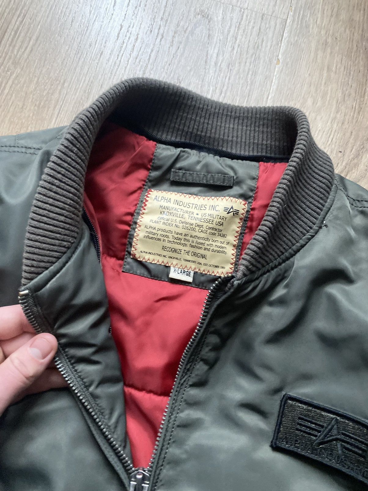 Alpha Industries × Vintage ALPHA INDUSTRIES VINTAGE BOMBER JAKCET Y2K NYLON GREEN Size US XL / EU 56 / 4 - 5 Thumbnail