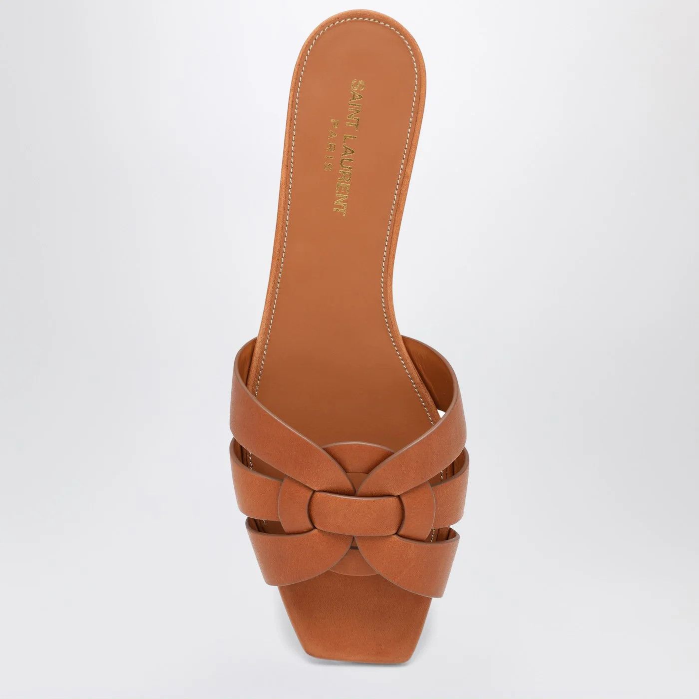 Saint Laurent Paris o1d2blof0526 Tribute Sandals Flat in Brown Size US 7 / IT 37 - 3 Thumbnail