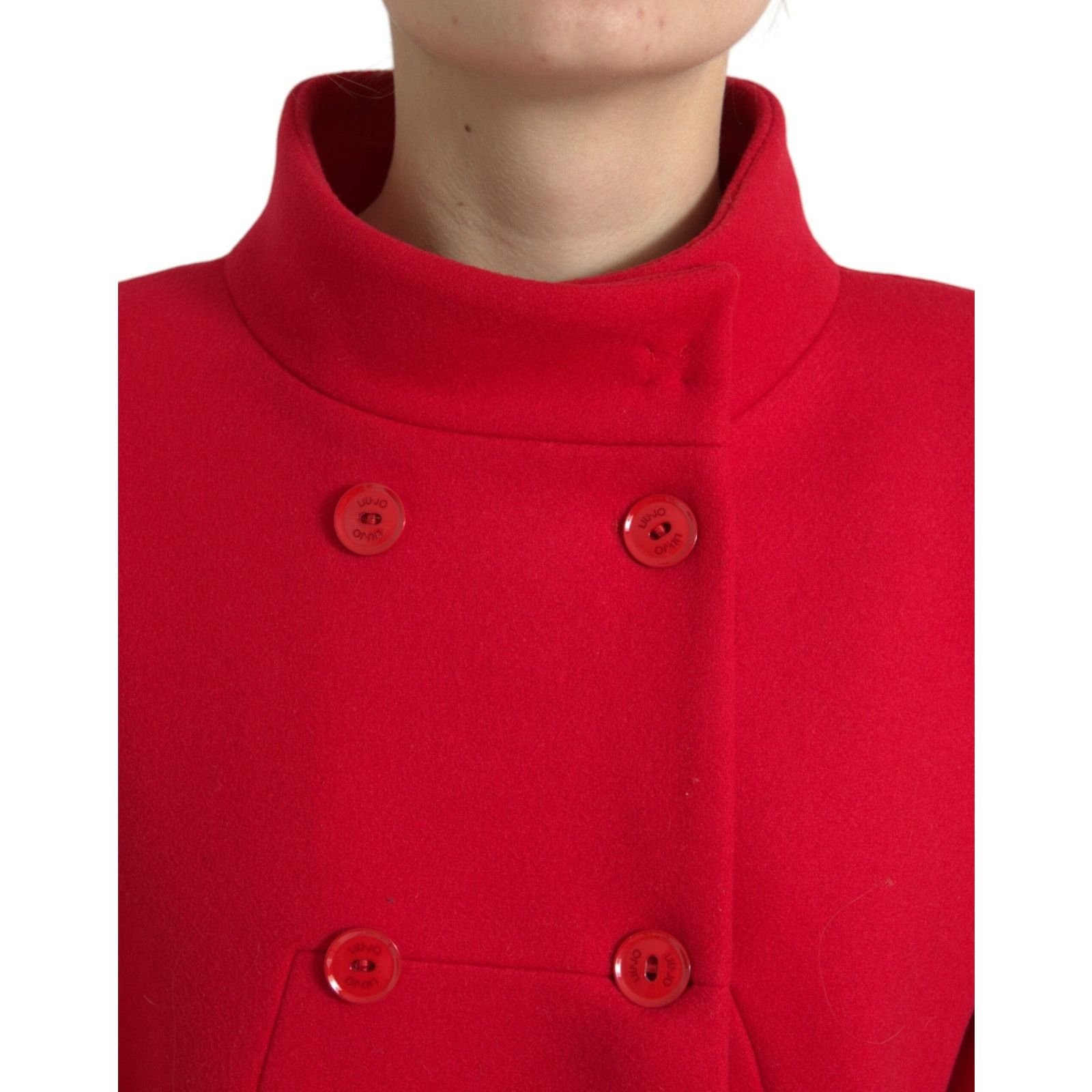 Liu Jo Liu Jo Red Wool Long Sleeves Trench Coat Jacket IT 48 NEW Size XL / US 12-14 / IT 48-50 - 4 Thumbnail