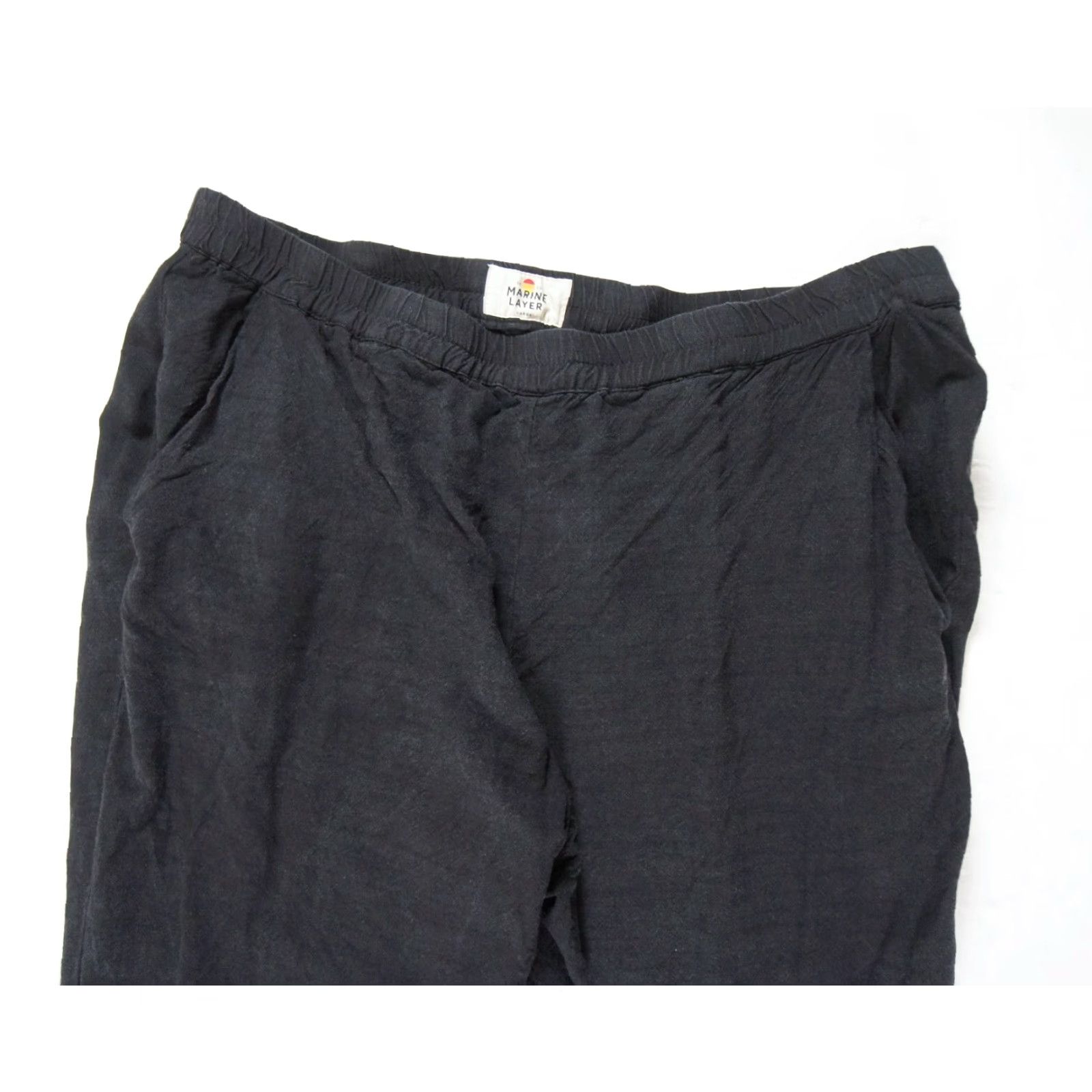 Marine Layer Marine Layer Women's Pants Large Black Lightweight Tencel Stretch Casual Ankle Size 36" / US 14 / IT 50 - 2 Thumbnail