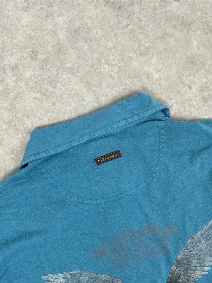 Dolce & Gabbana AW2004 Dolce & Gabbana Eagle Blue Polo Longsleeves Size US S / EU 44-46 / 1 - 6 Thumbnail