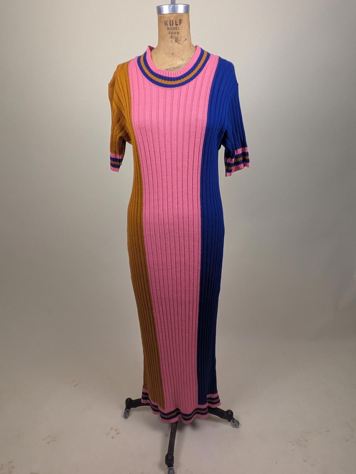 Henrik Vibskov Henrik Vibskov maximalist colourblock knit maxi dress Size L / US 10 / IT 46 - 1 Thumbnail