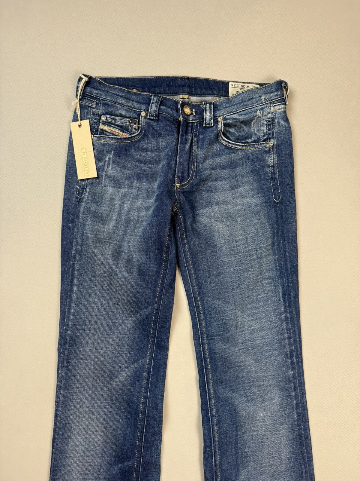 Diesel BNWT! Diesel Doozy Low Rise Wide Leg Y2K Denim Jeans Pants Size 26" / US 2 / IT 38 - 5 Thumbnail
