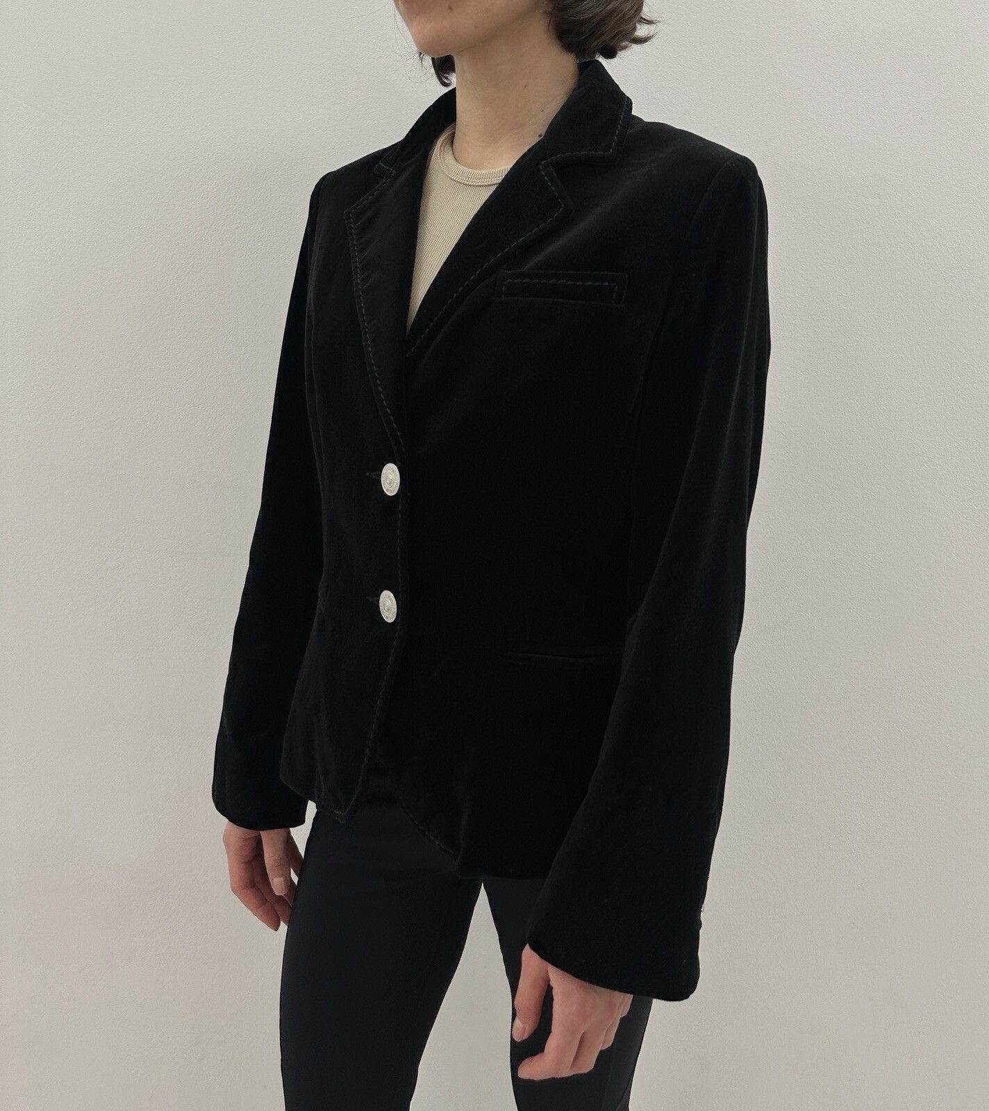 True Religion True Religion Velvet Blazer Embroidered Back Fitted Jacket Size L / US 10 / IT 46 - 4 Thumbnail