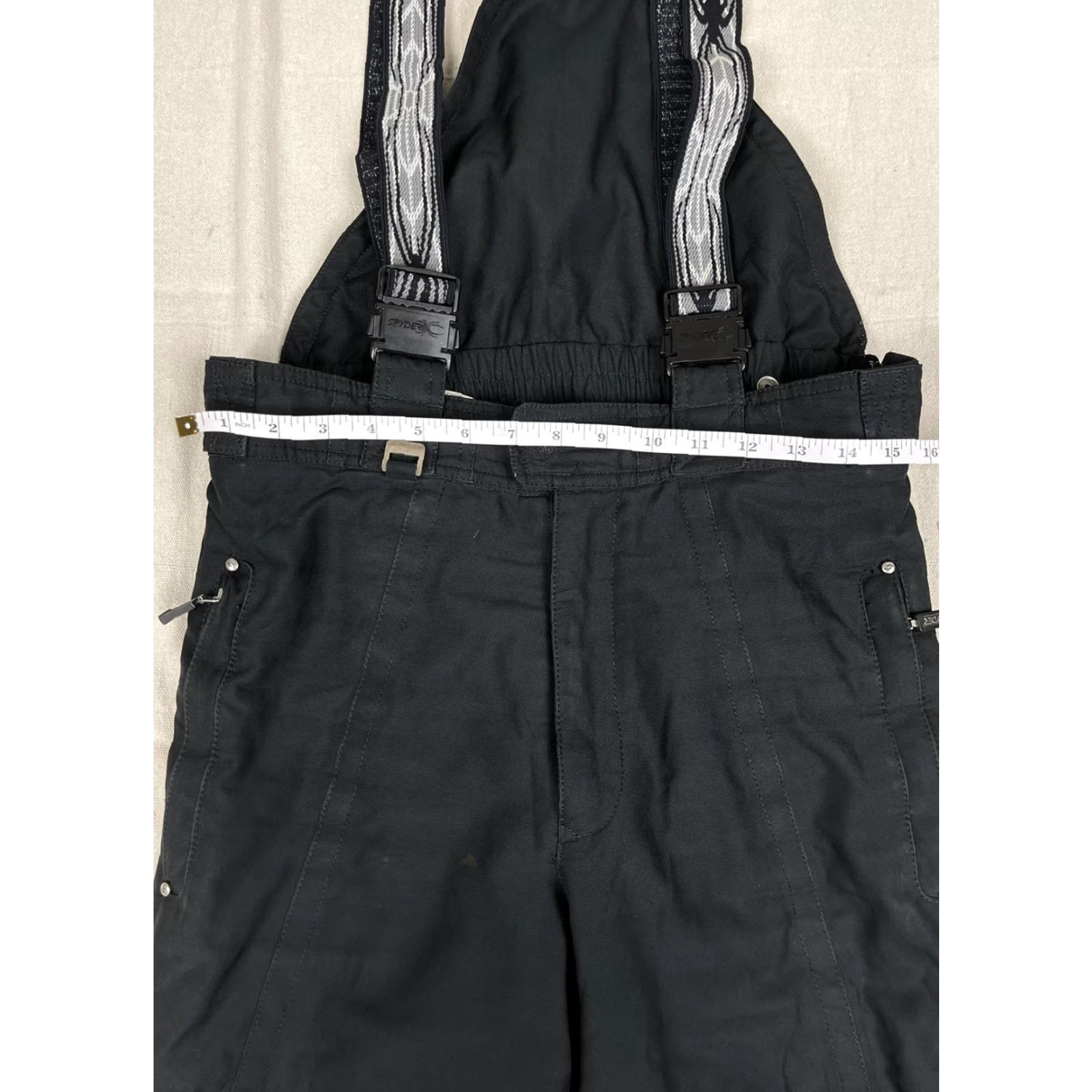 Spyder VINTAGE Spyder Ski Pants Bibs Snowboard Mens Black Size M Water Resistant Zip Pockets Size US 31 - 4 Thumbnail