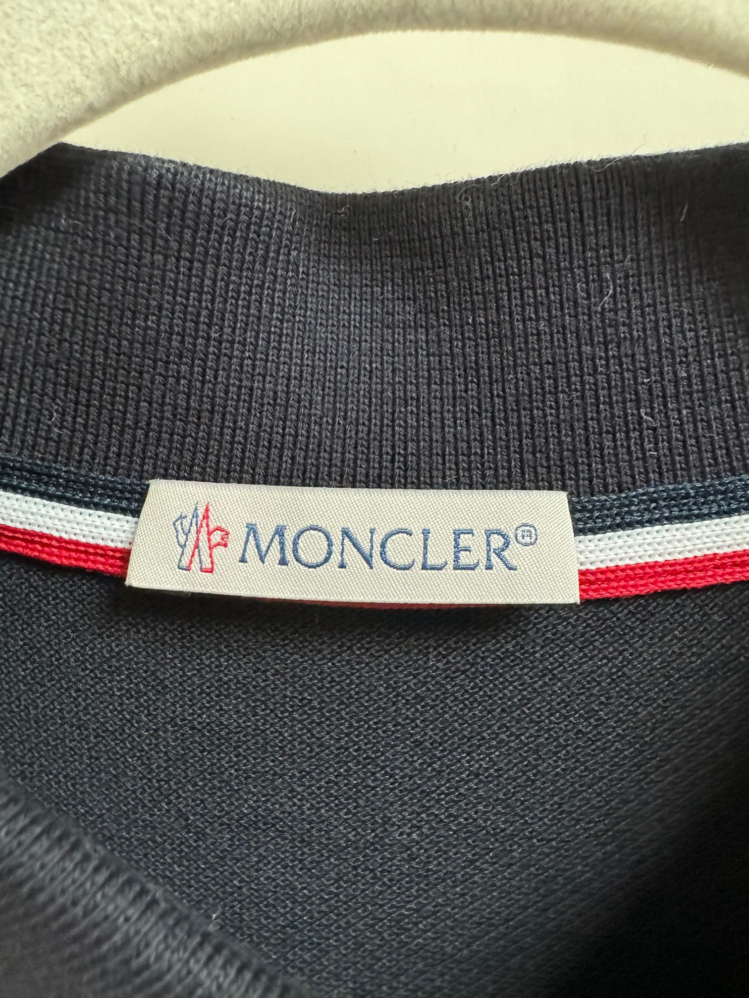 Moncler Moncler Tricolor-Trimmed Cotton Piquet Polo Size US L / EU 52-54 / 3 - 6 Thumbnail
