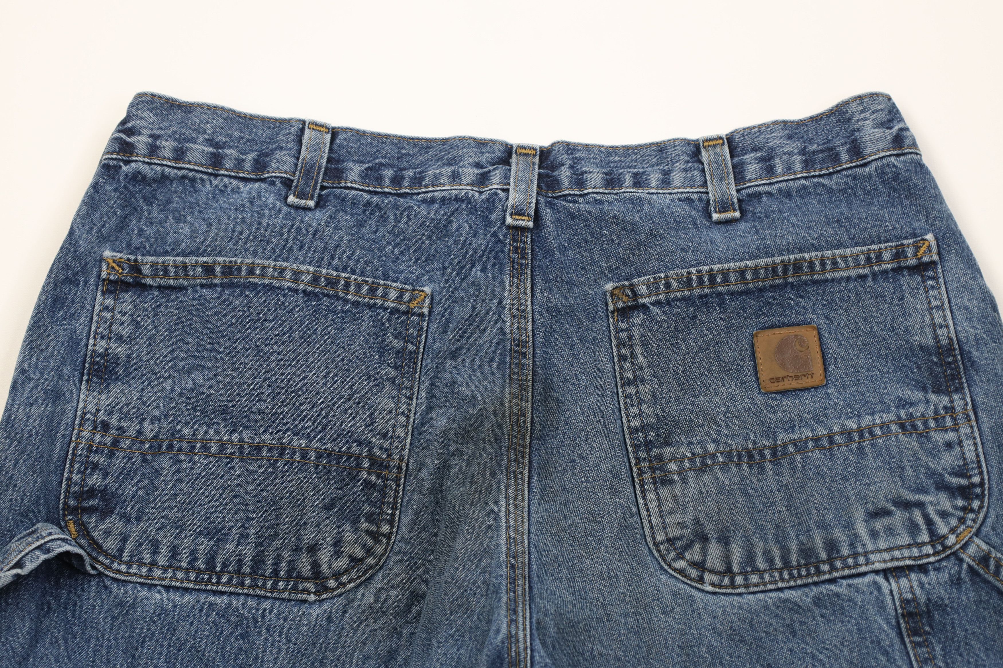 Carhartt Vintage Y2K Carhartt Wide Leg Original Dungaree Denim Jeans Size US 34 / EU 50 - 13 Thumbnail