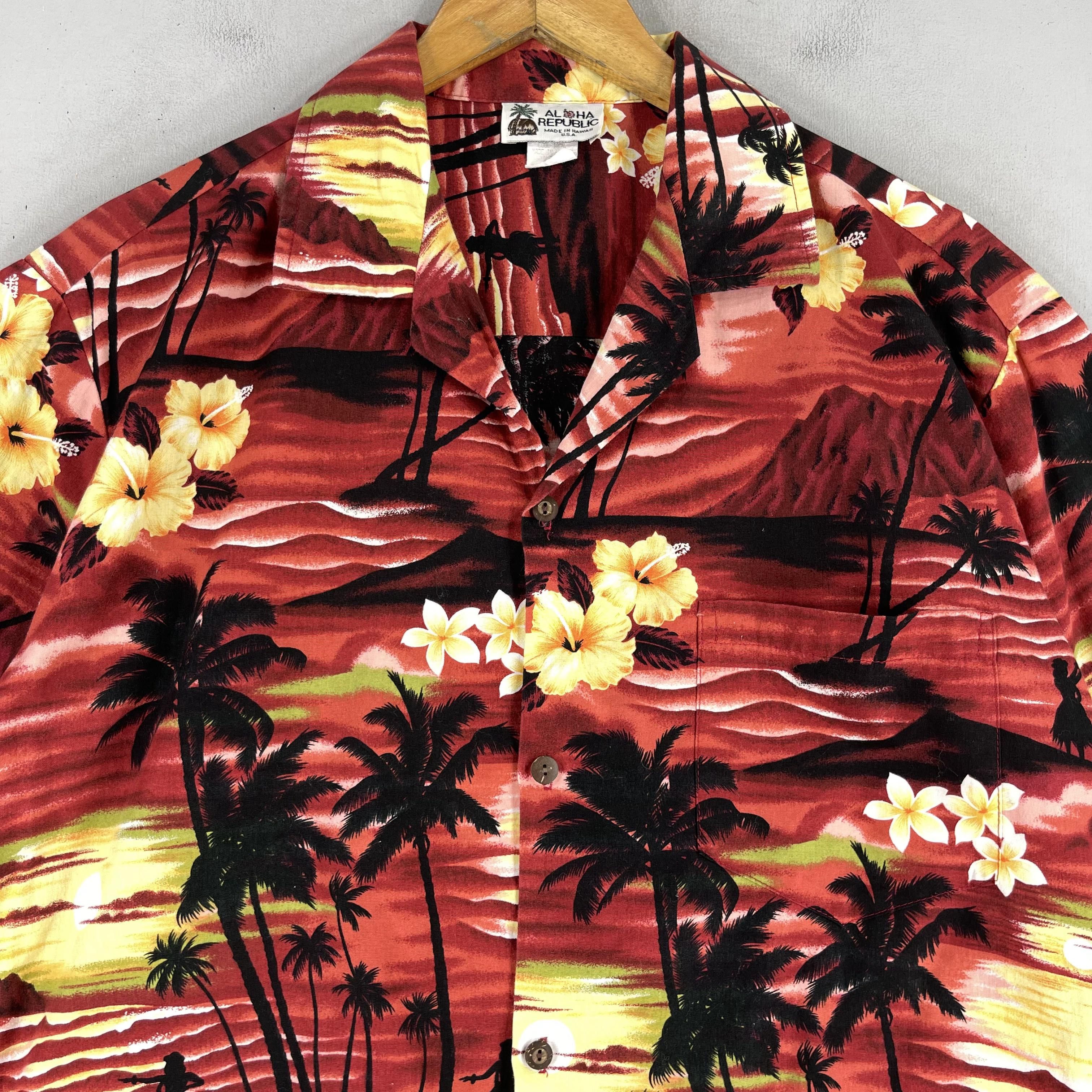 Vintage Vintage 90s Island Beach Aloha Tropical Floral Hawaii Shirt Size US L / EU 52-54 / 3 - 2 Thumbnail