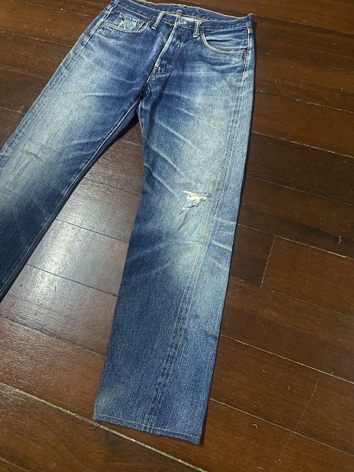 Denime Vintage Denime Japan Distressed Selvedge Jeans Size US 32 / EU 48 - 4 Thumbnail