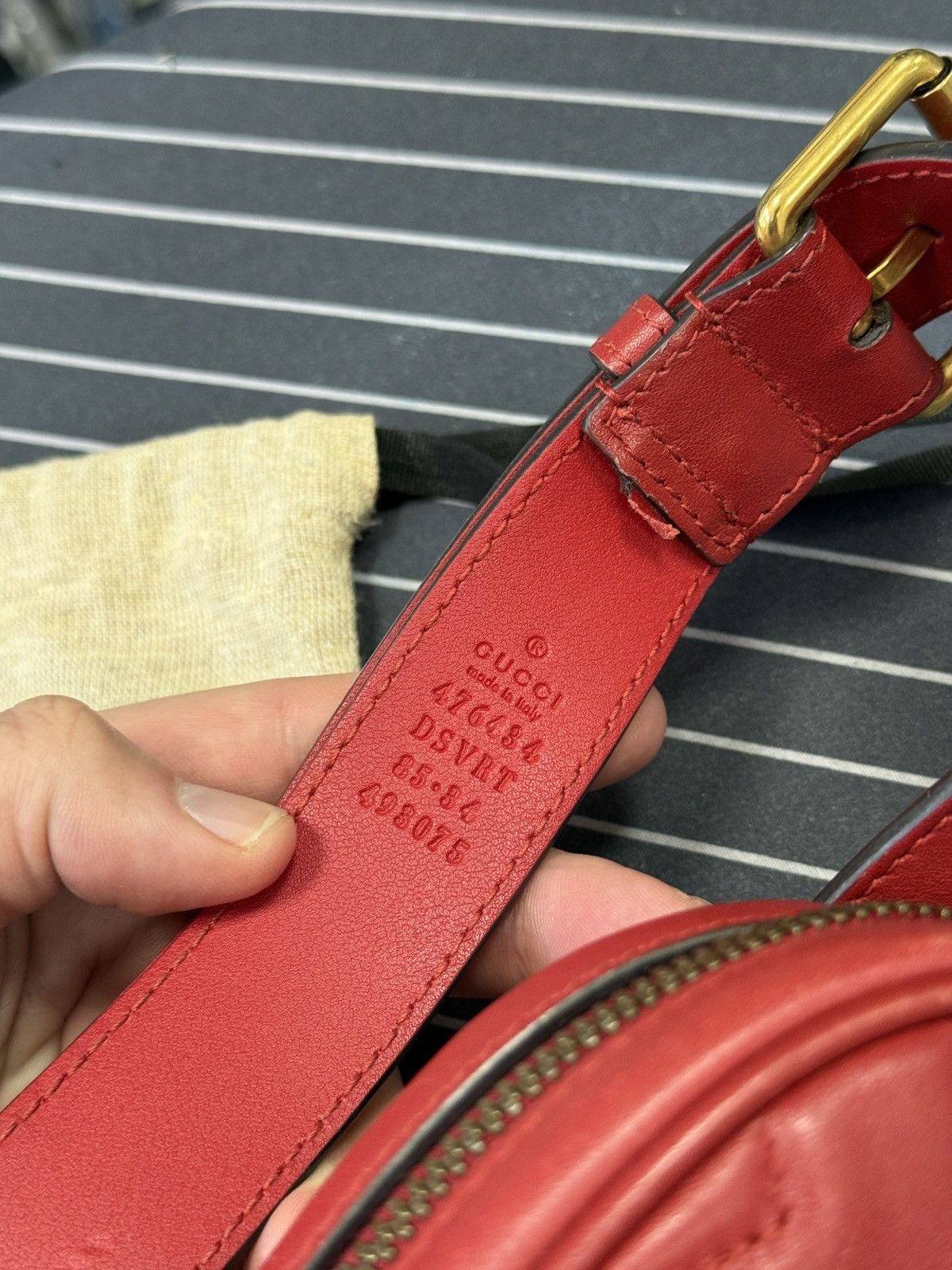 Gucci 🇮🇹 Gucci 476434 GG Marmont Bag Waist Pouch Belt Bag Waist Size ONE SIZE - 7 Thumbnail