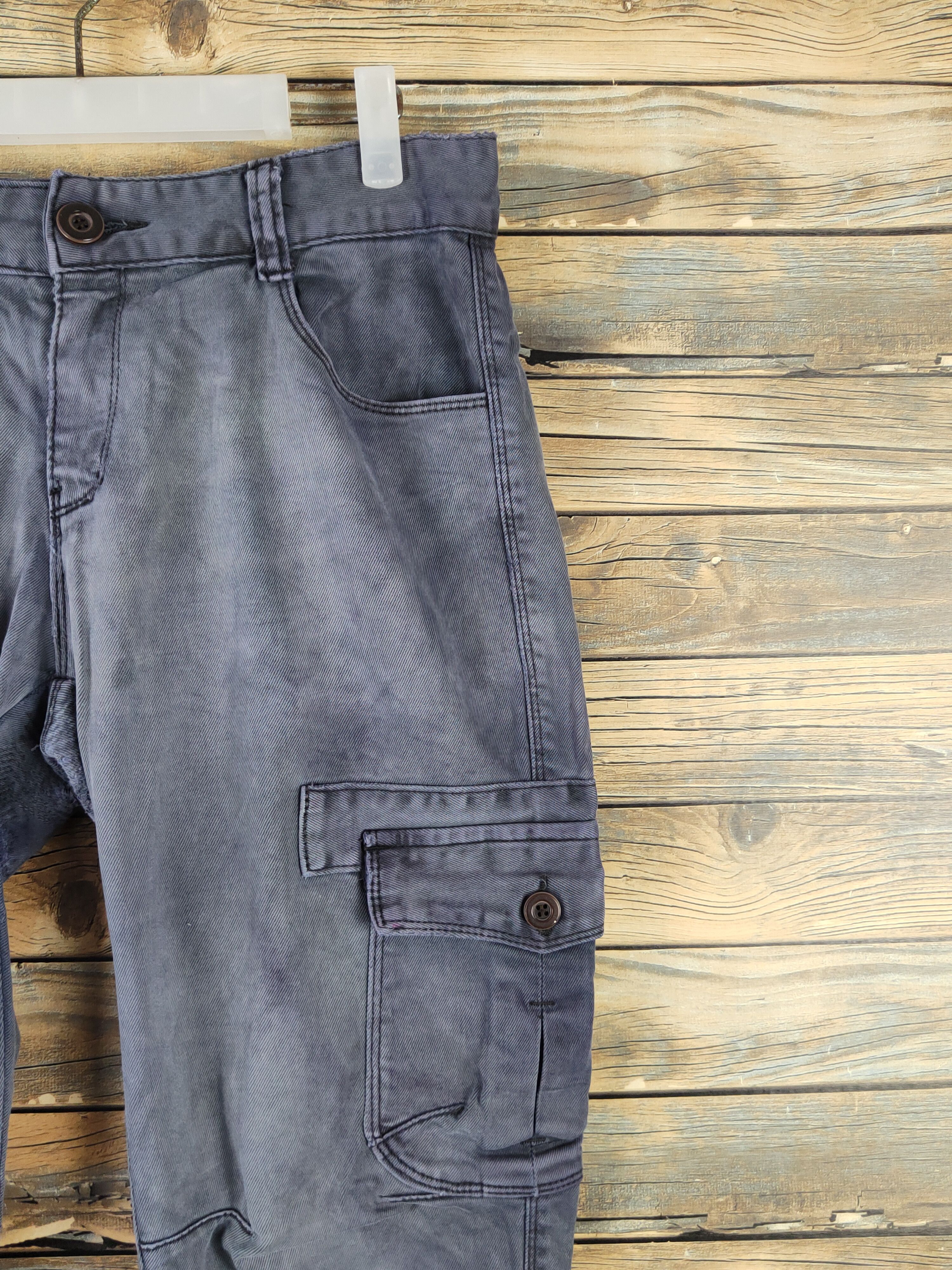 Japanese Brand DL Adorable Navy Faded Multipocket Tactical Cargo Pants #301 Size US 31 - 6 Thumbnail