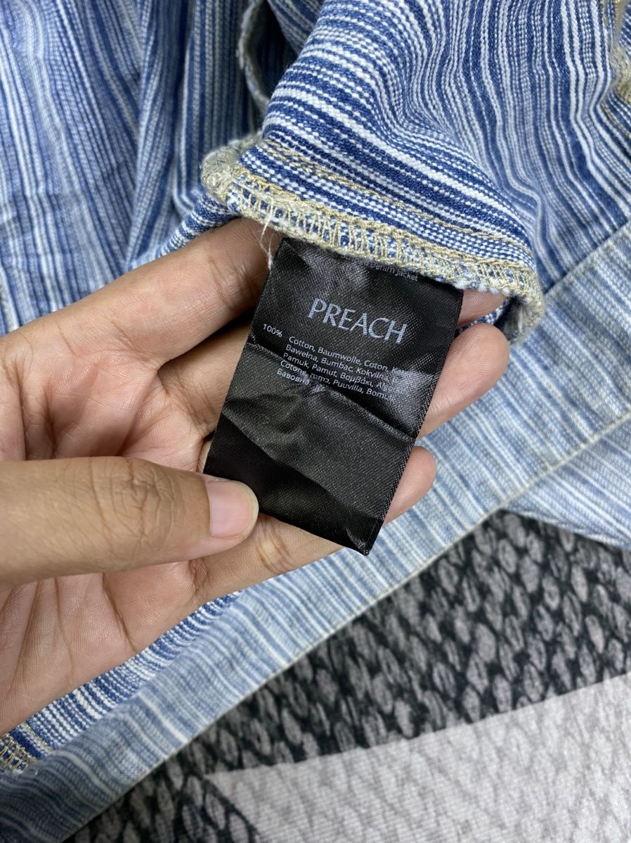 Preach Vtg Preach Striped Fullbutton Denim Jacket Size US XXL / EU 58 / 5 - 11 Thumbnail