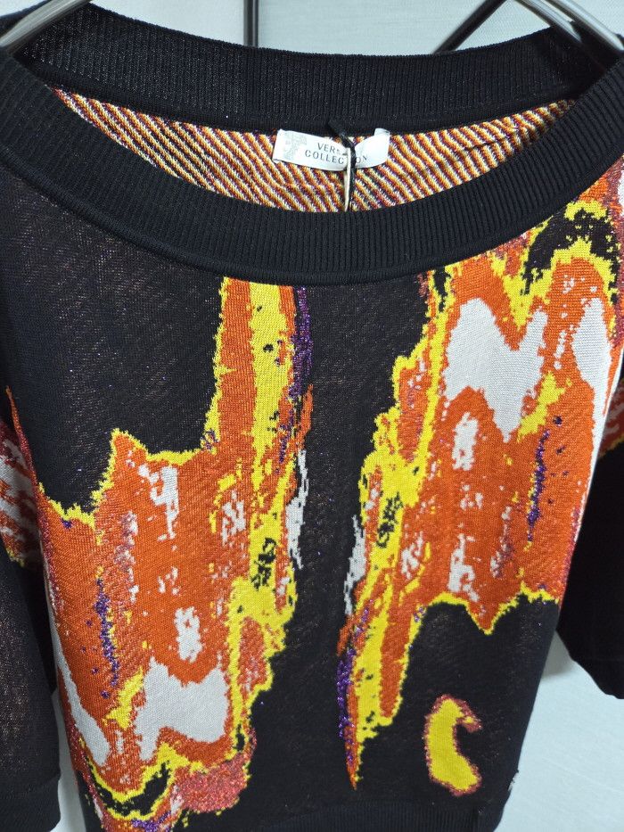 Versace Versace Collection fire crop knit Size XS / US 0-2 / IT 36-38 - 4 Thumbnail