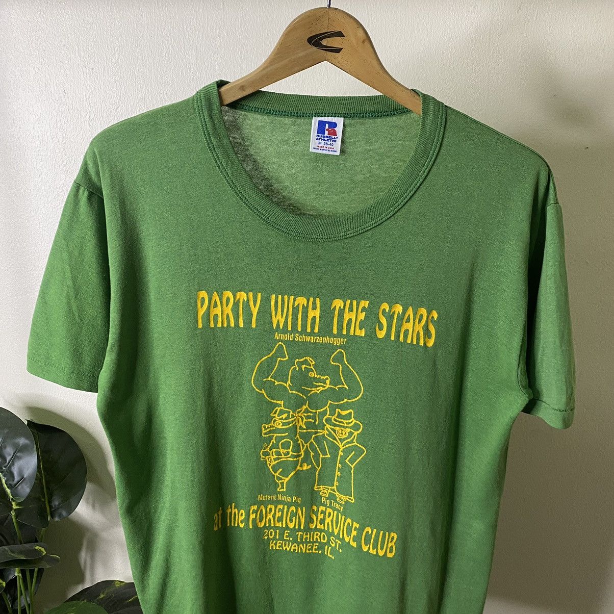 Russell Athletic × Vintage Vintage 1990s Party With The Stars Parody Funny Humor Tee Size US M / EU 48-50 / 2 - 2 Thumbnail