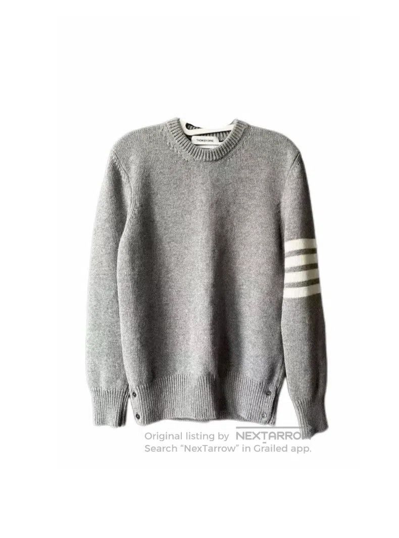 Thom Browne Thom Browne Gray lobster striped woolen sweater Size US S / EU 44-46 / 1 - 1 Thumbnail