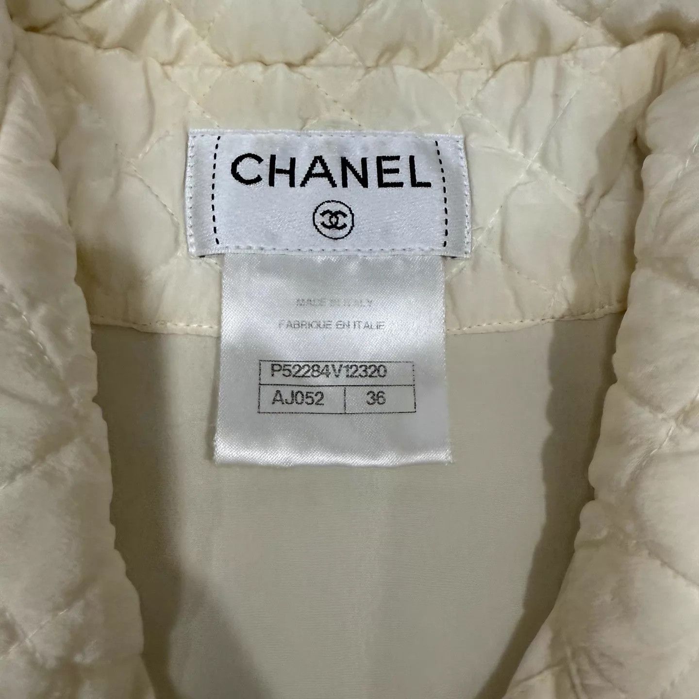 Chanel Chanel Beige Quilted Cotton Silk Paneled Shirt 36 Size XS / US 0-2 / IT 36-38 - 4 Thumbnail