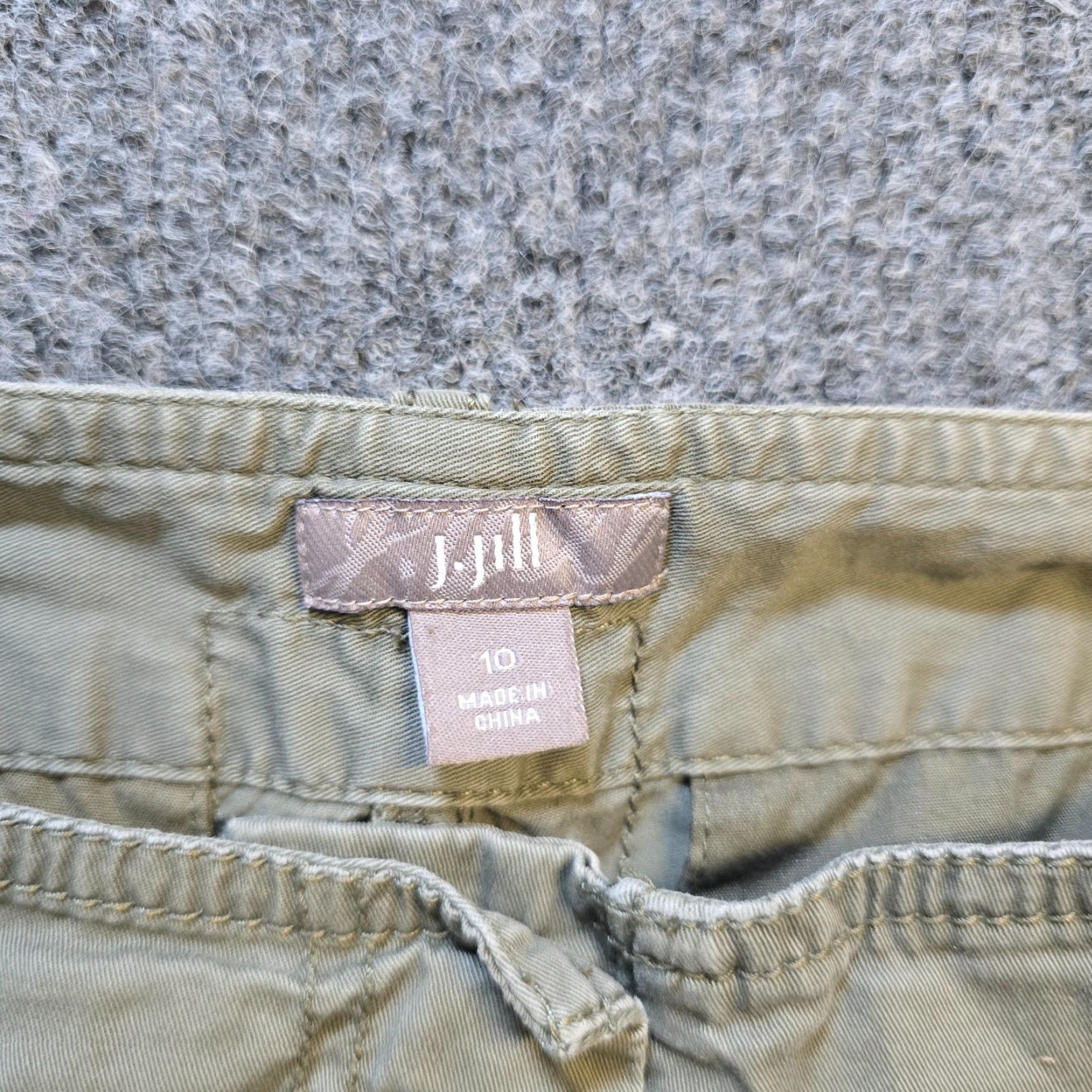 J. Jill J. Jill Pants Womens Size 10 Green Cargo Pocket Cropped Straight Casual Neutral Size 32" / US 10 / IT 46 - 4 Thumbnail