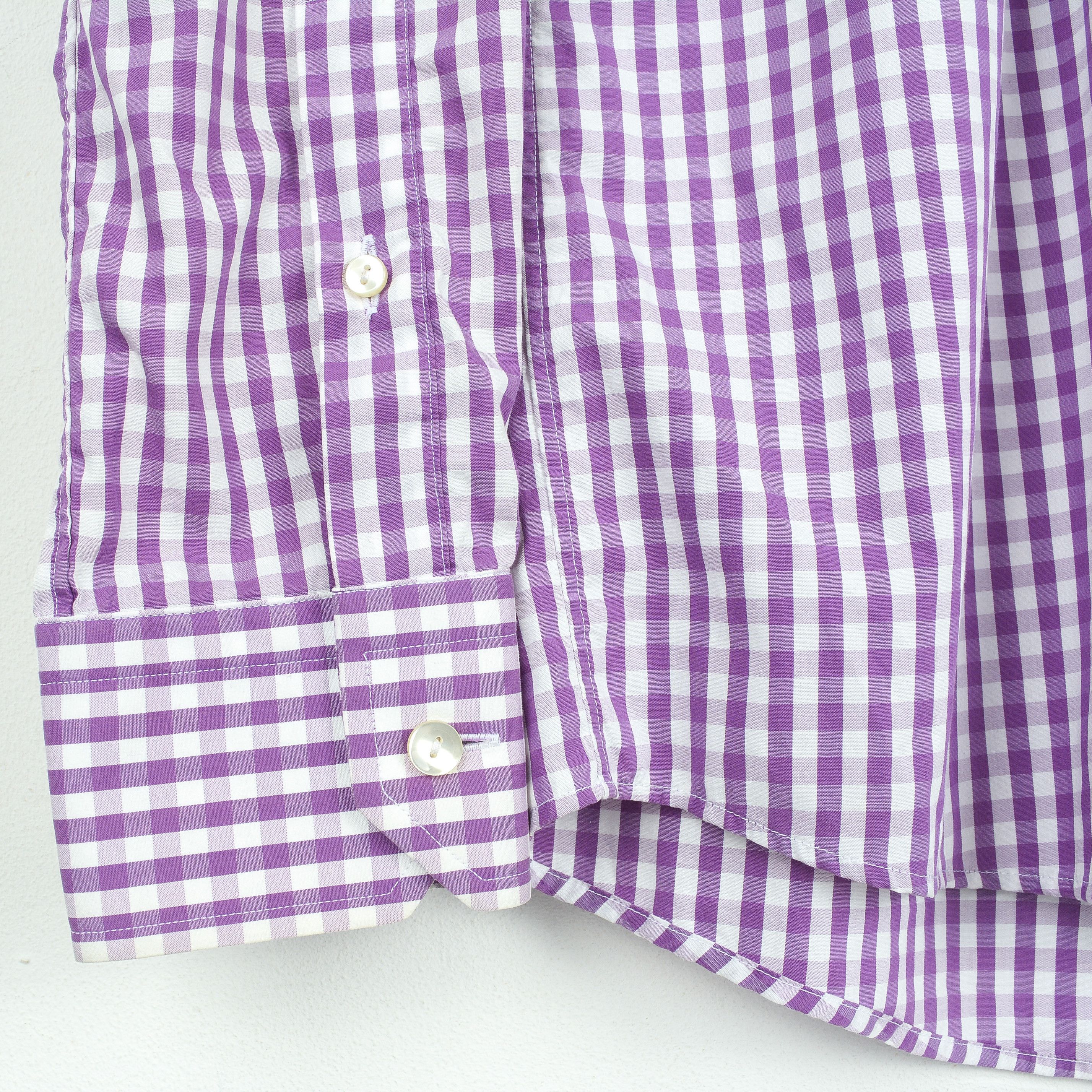 Eton 15" Size 38 Casual Shirt Slim Fit Plaid Check Formal Top Size 38R - 3 Thumbnail