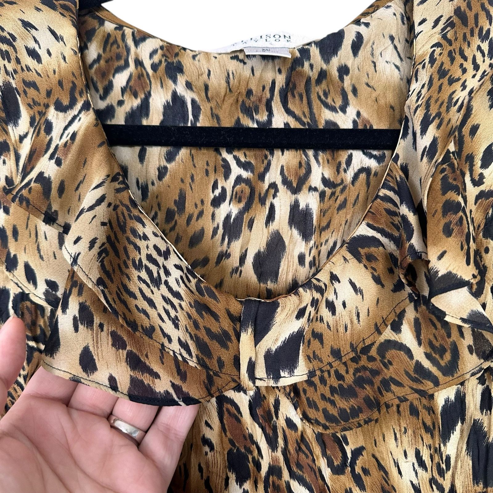 Other Allison Taylor Y2K Going Out Ruffle Tops Leopard Brown XL Size XL / US 12-14 / IT 48-50 - 4 Thumbnail