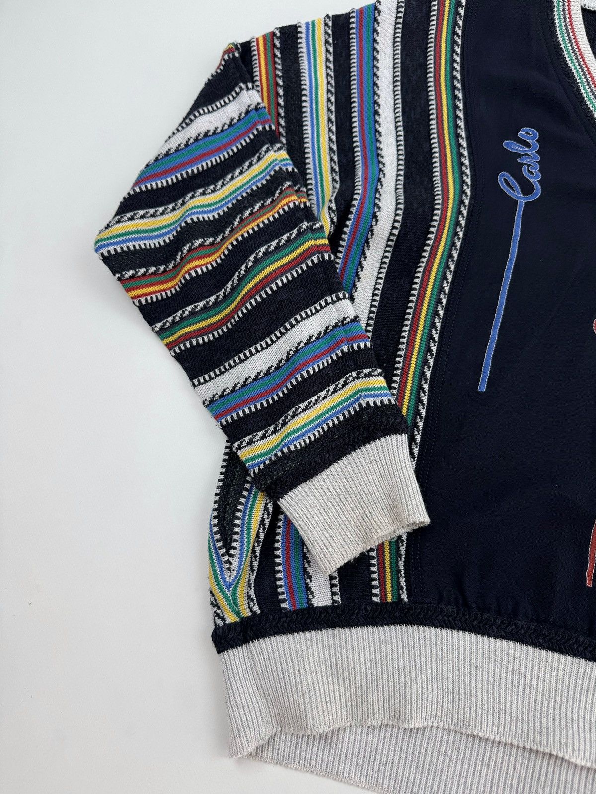 Carlo Colucci × Vintage 1990’s Vintage Carlo Colucci V-Neck Sweater Size US M / EU 48-50 / 2 - 3 Thumbnail