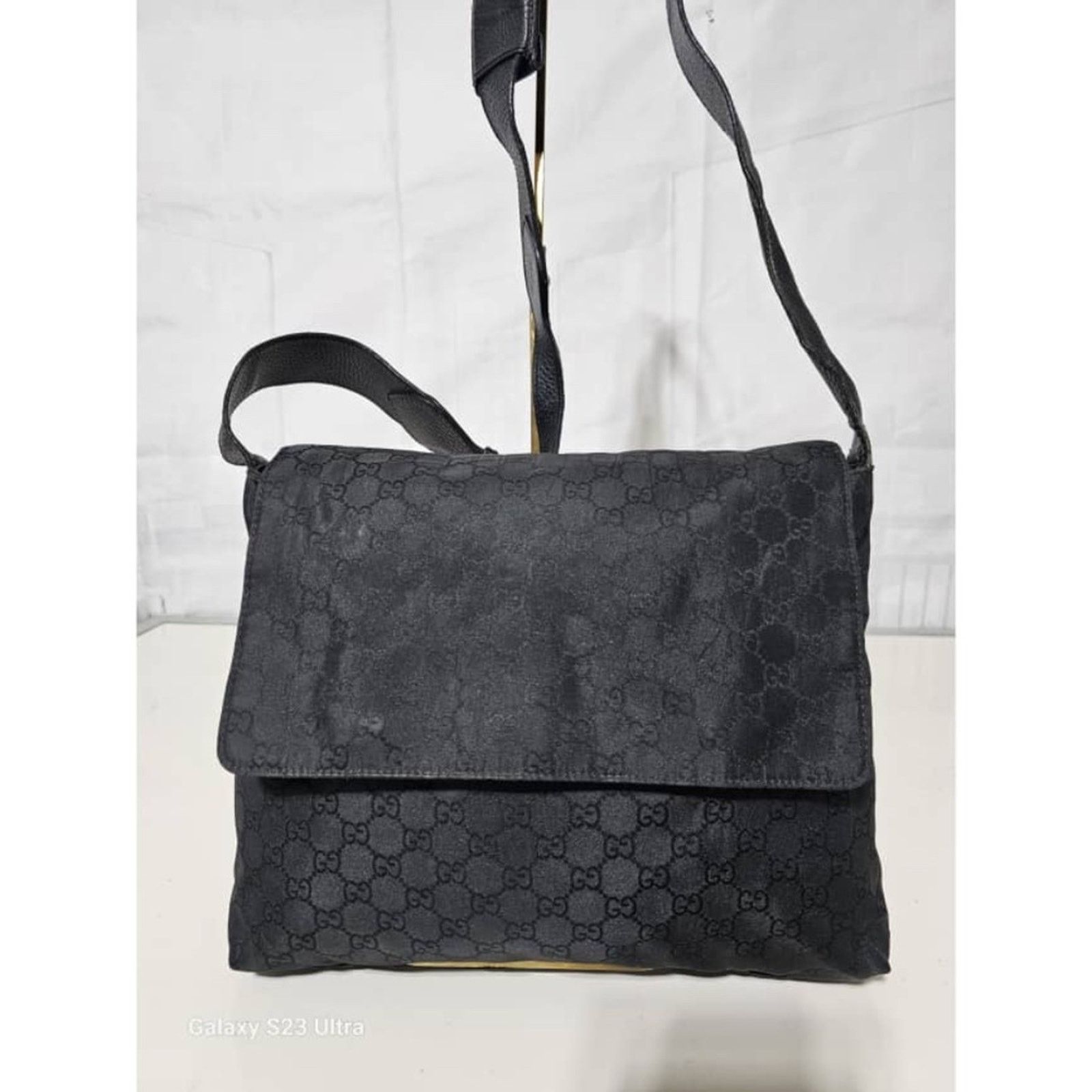 Gucci Authentic Gucci GG Nylon Messenger Bag Black Size ONE SIZE - 1 Thumbnail