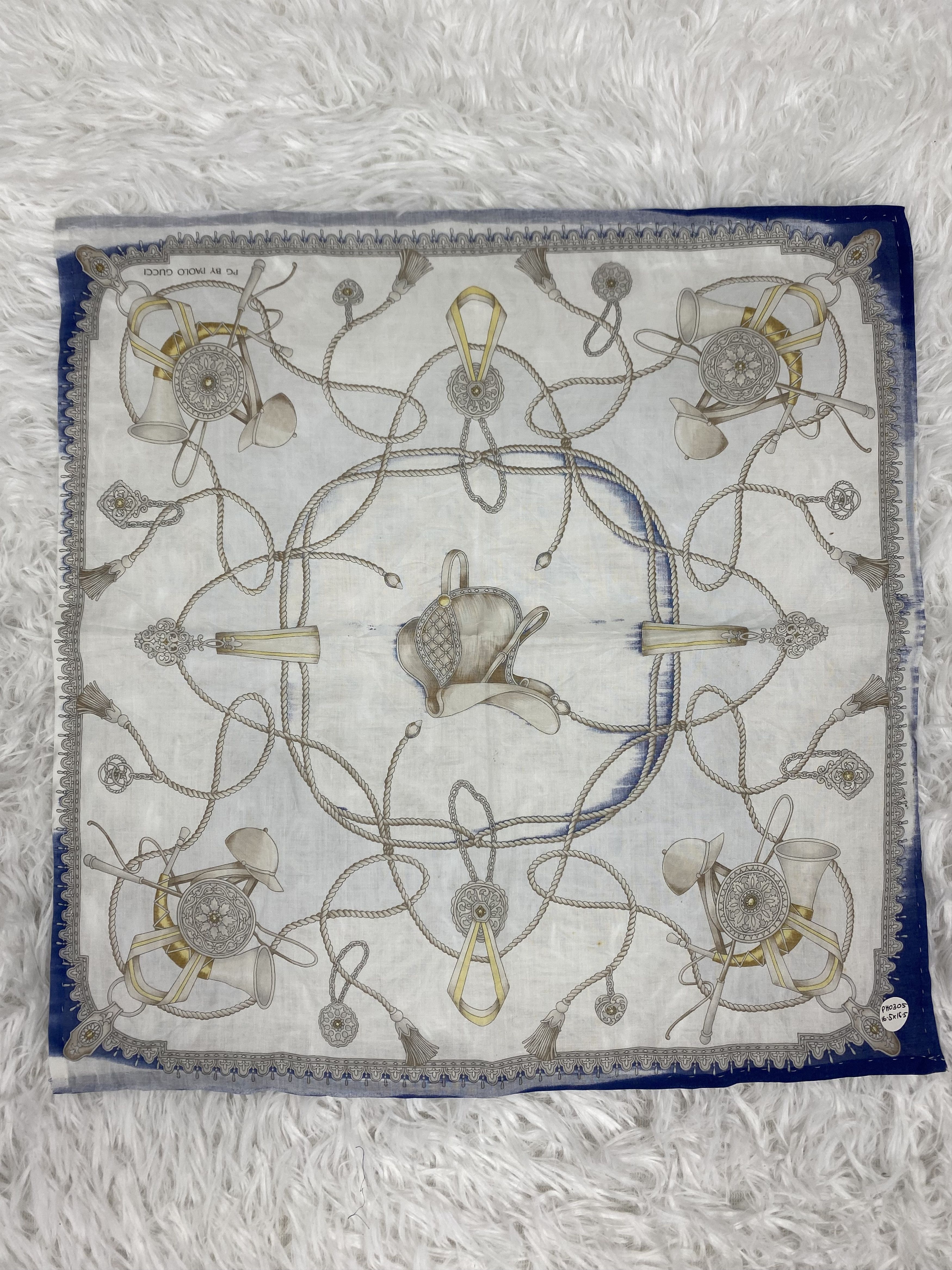 Paolo Gucci Vintage Paolo Gucci Handkerchief Neckerchief PH0305 Size ONE SIZE - 3 Thumbnail