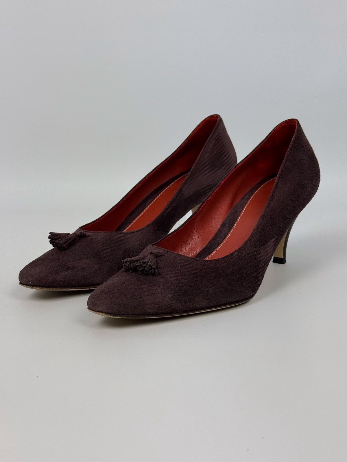Loro Piana Loro Piana Escarpins Suede Purple Heels Size US 10 / IT 40 - 1 Thumbnail