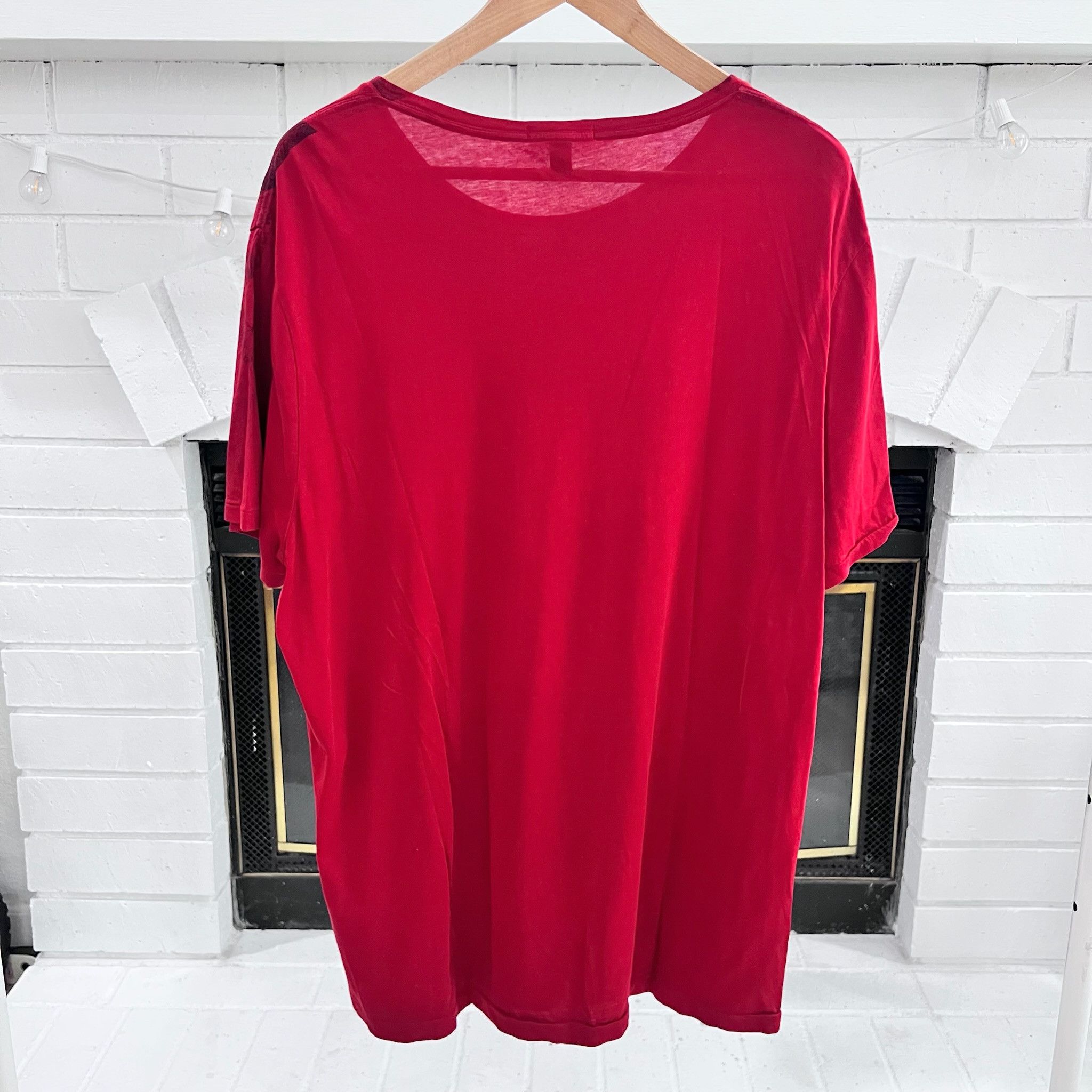 Burberry Burberry Brit Nova Check Painted Faded Logo Front Red Shirt Size US XXL / EU 58 / 5 - 2 Thumbnail