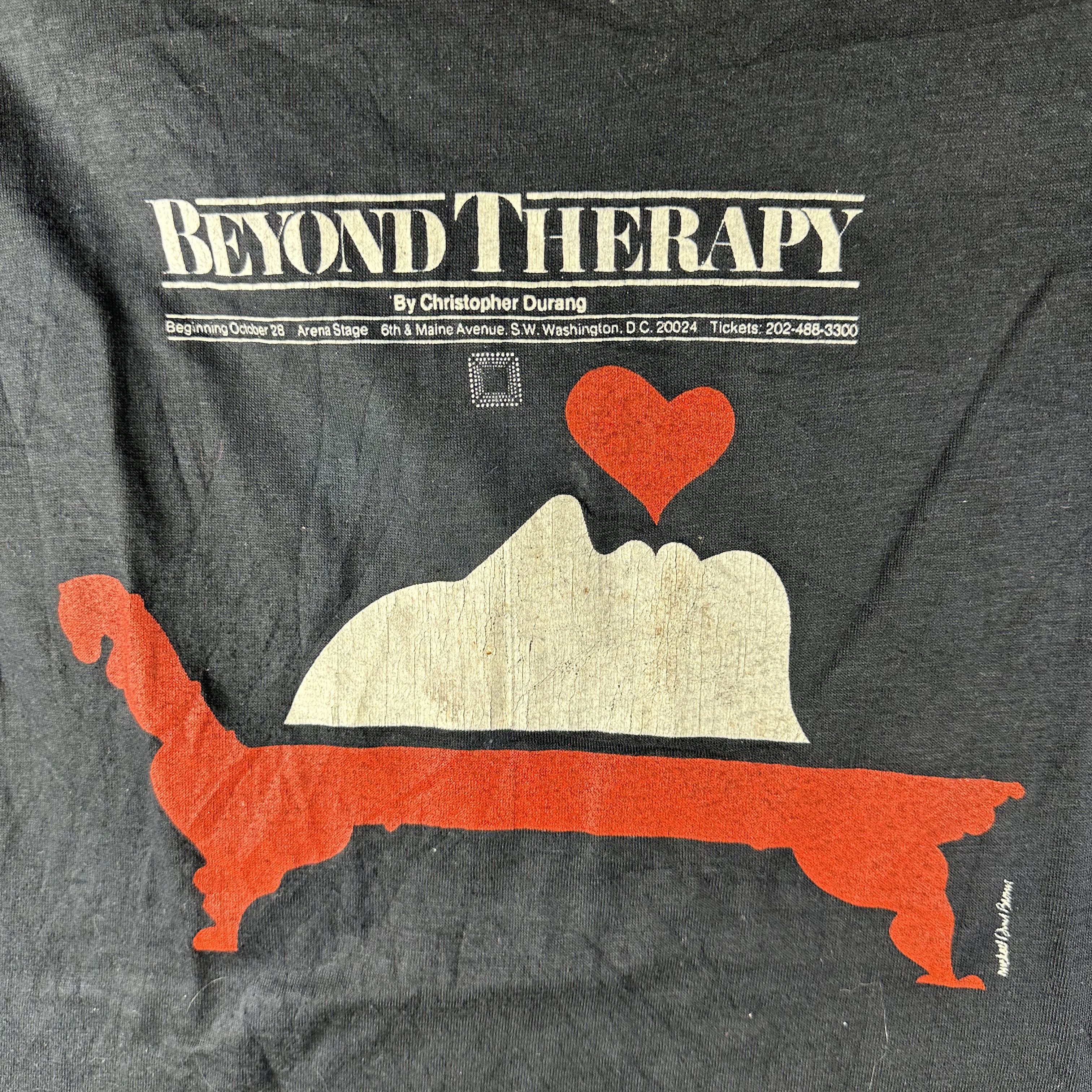 Vintage Vintage 80s Beyond Therapy Christopher Durang Play T-shirt Size US S / EU 44-46 / 1 - 2 Thumbnail