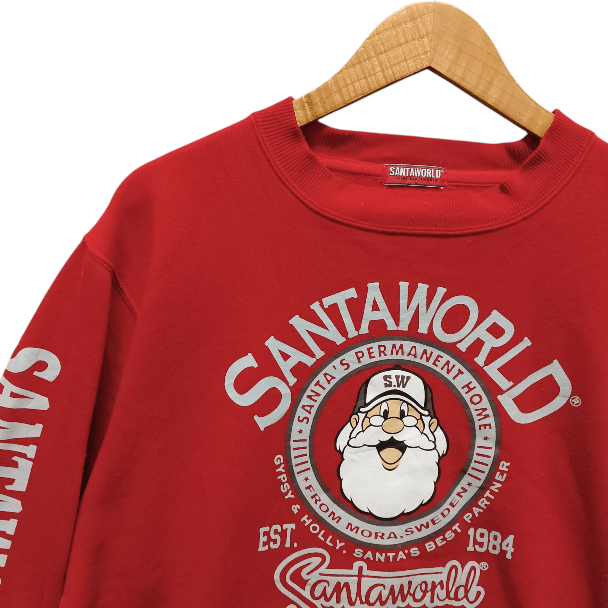 Vintage Vintage Santaworld Red Graphic Sweatshirt Size US L / EU 52-54 / 3 - 5 Thumbnail